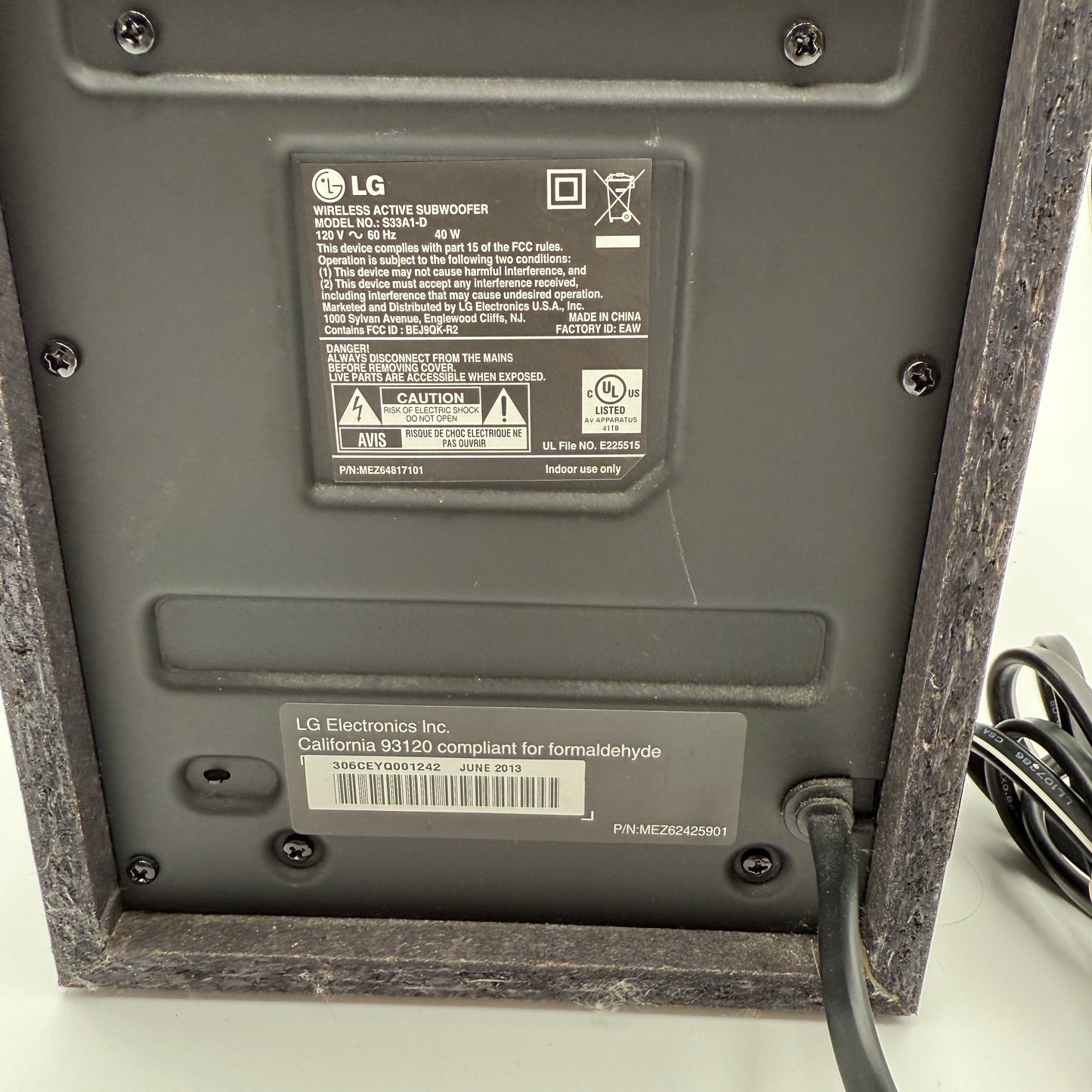 Black LG NB3530A Soundbar & Subwoofer - Used, Great Condition!