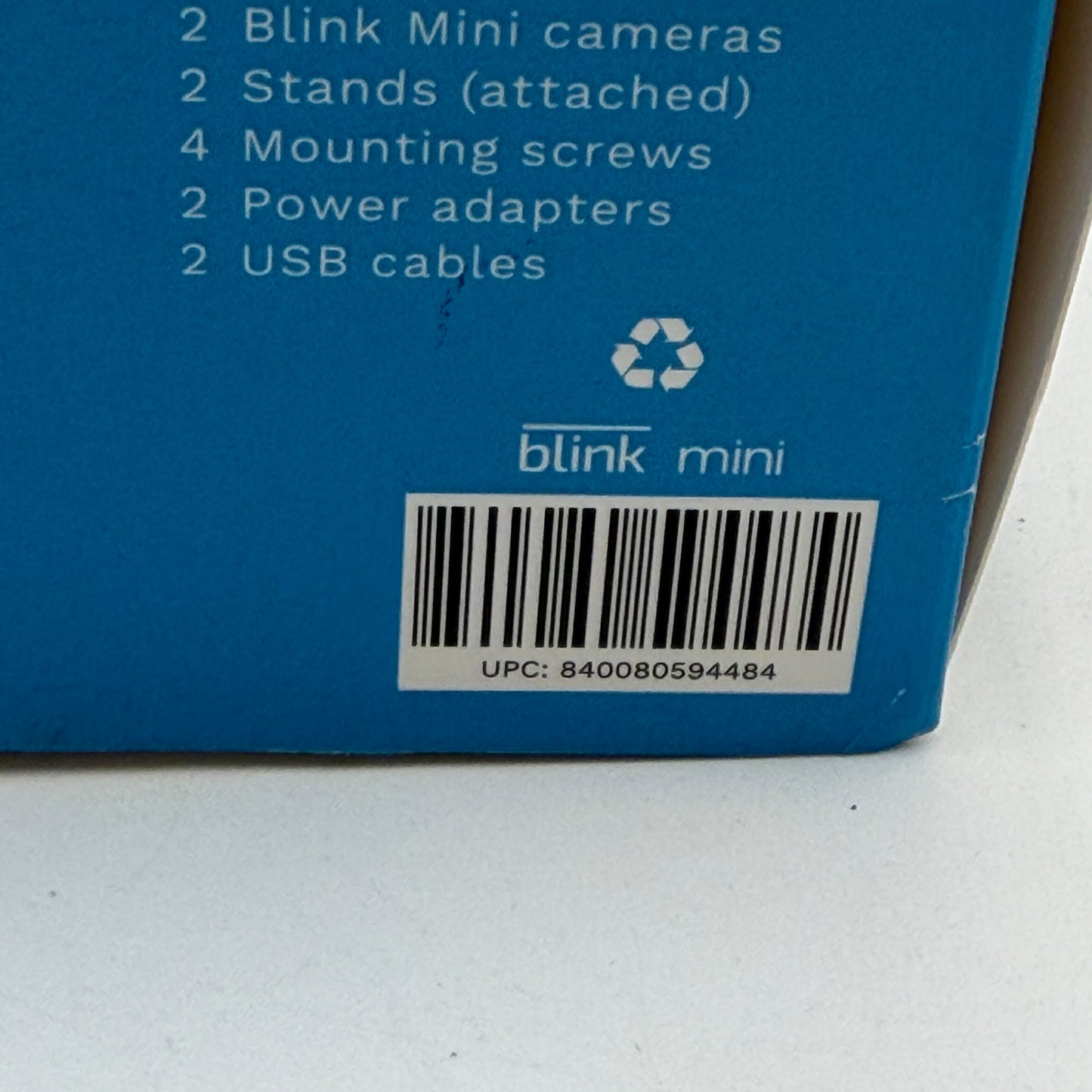 Blink Mini Indoor 1080p Wireless Security Camera White Used With Box