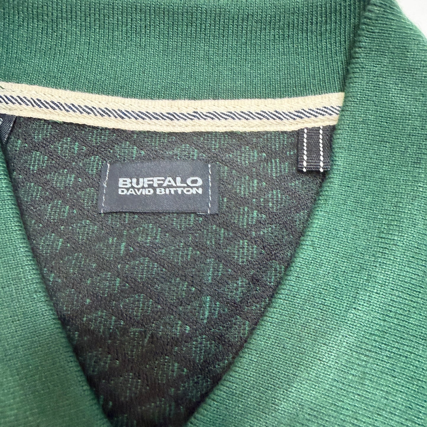 Buffalo David Bitton Knit Short Sleeve Button Down Shirt Green XL Used