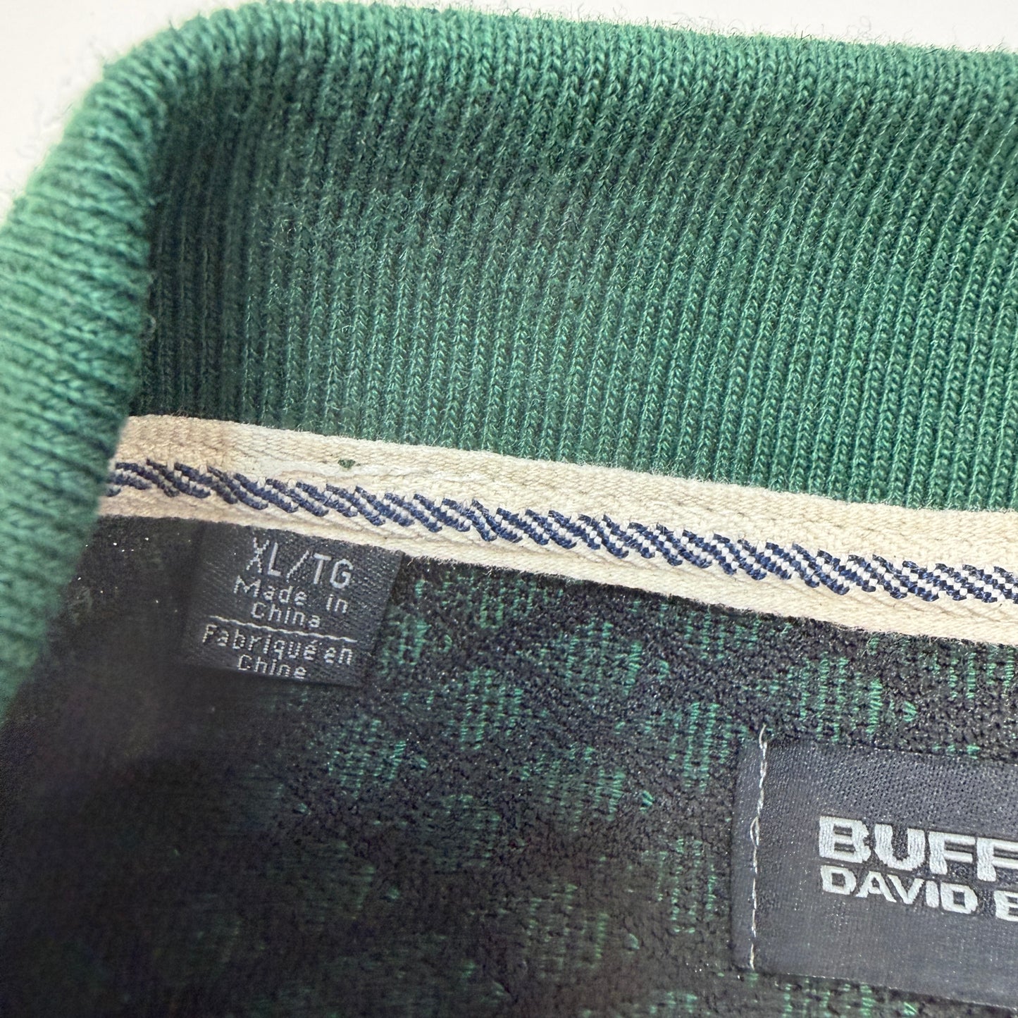 Buffalo David Bitton Knit Short Sleeve Button Down Shirt Green XL Used