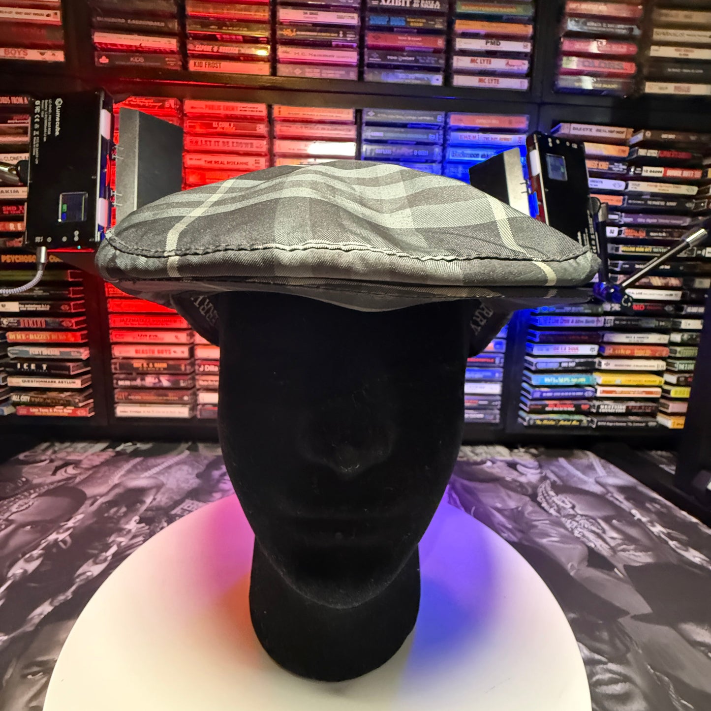 Burberry Newsboy Beret Flatcap Shelby Hat Grey Nova SZ XL