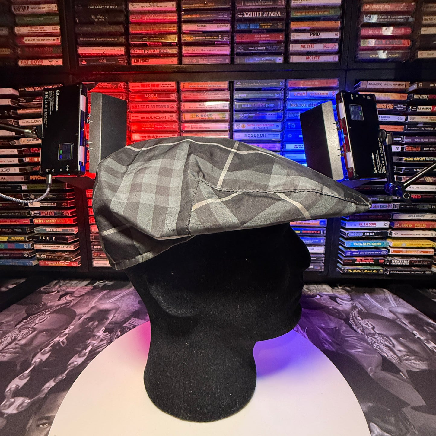 Burberry Newsboy Beret Flatcap Shelby Hat Grey Nova SZ XL