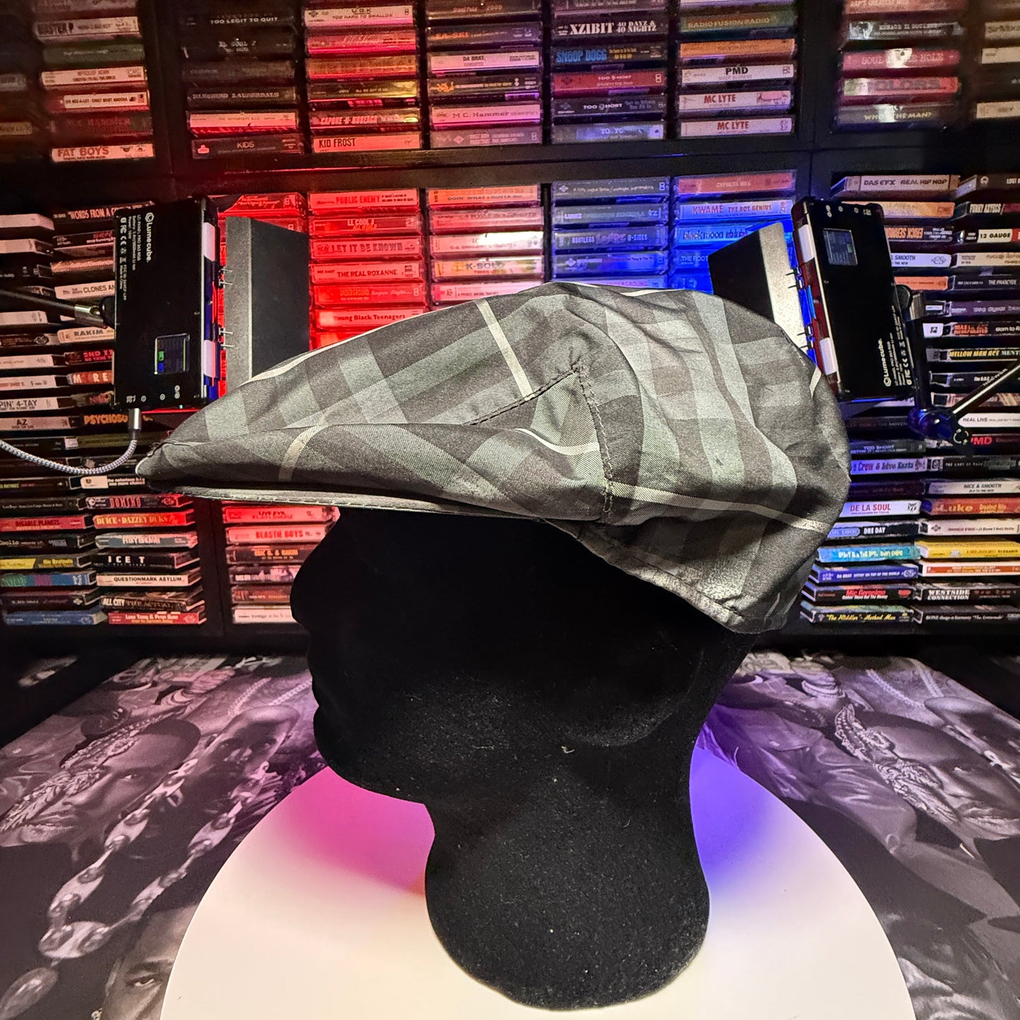 Burberry Newsboy Beret Flatcap Shelby Hat Grey Nova SZ XL