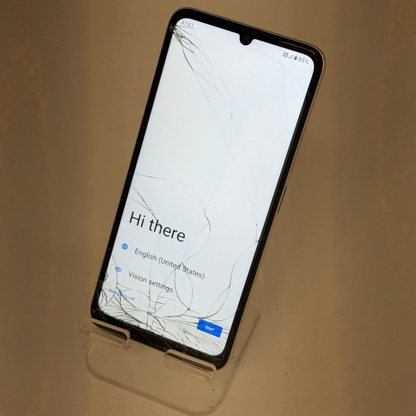 AT&T Motivate Pro 5G 128GB Unlocked Silver Used READ