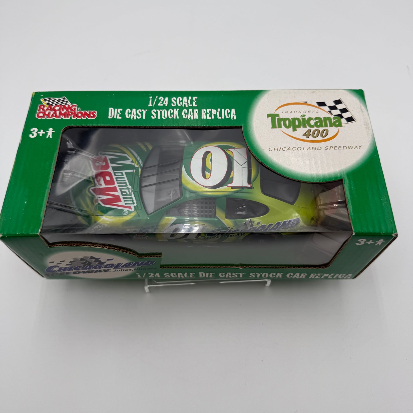 2001 Nascar Chicagoland Speedway 1:24 Mountain Dew Die Cast Tropicana 400 Inaugural Race Car