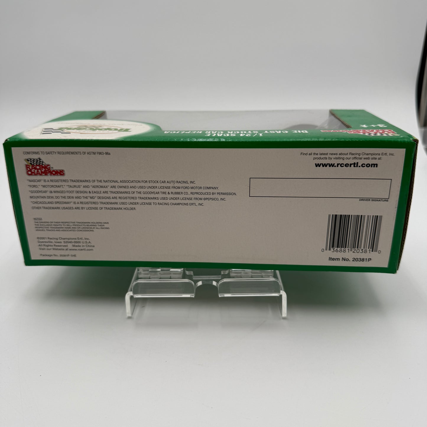 2001 Nascar Chicagoland Speedway 1:24 Mountain Dew Die Cast Tropicana 400 Inaugural Race Car