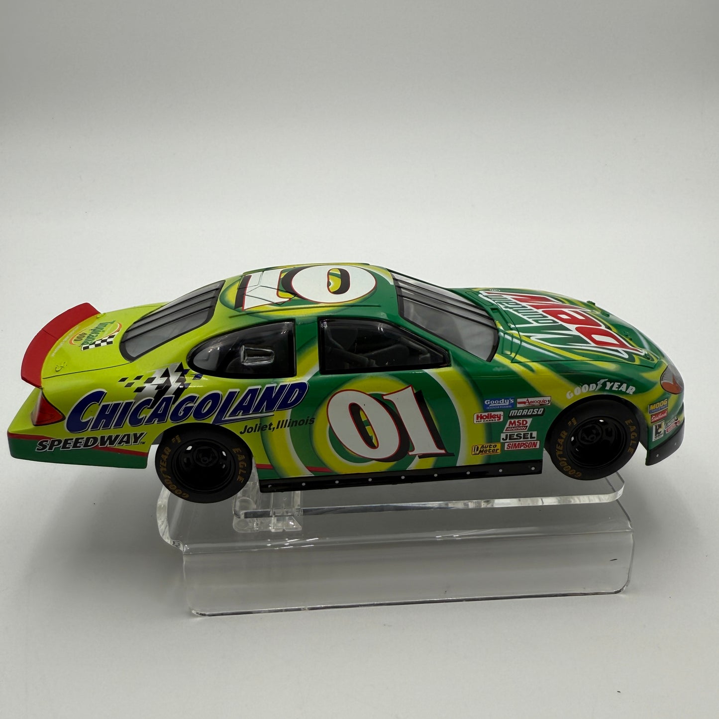 2001 Nascar Chicagoland Speedway 1:24 Mountain Dew Die Cast Tropicana 400 Inaugural Race Car