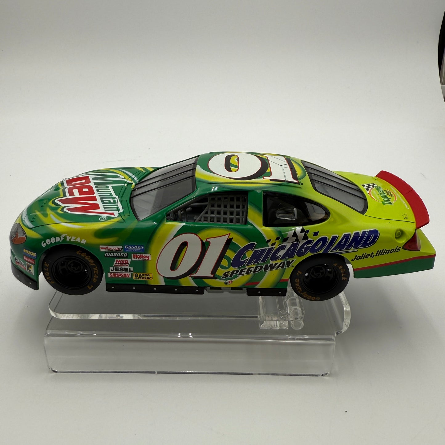 2001 Nascar Chicagoland Speedway 1:24 Mountain Dew Die Cast Tropicana 400 Inaugural Race Car