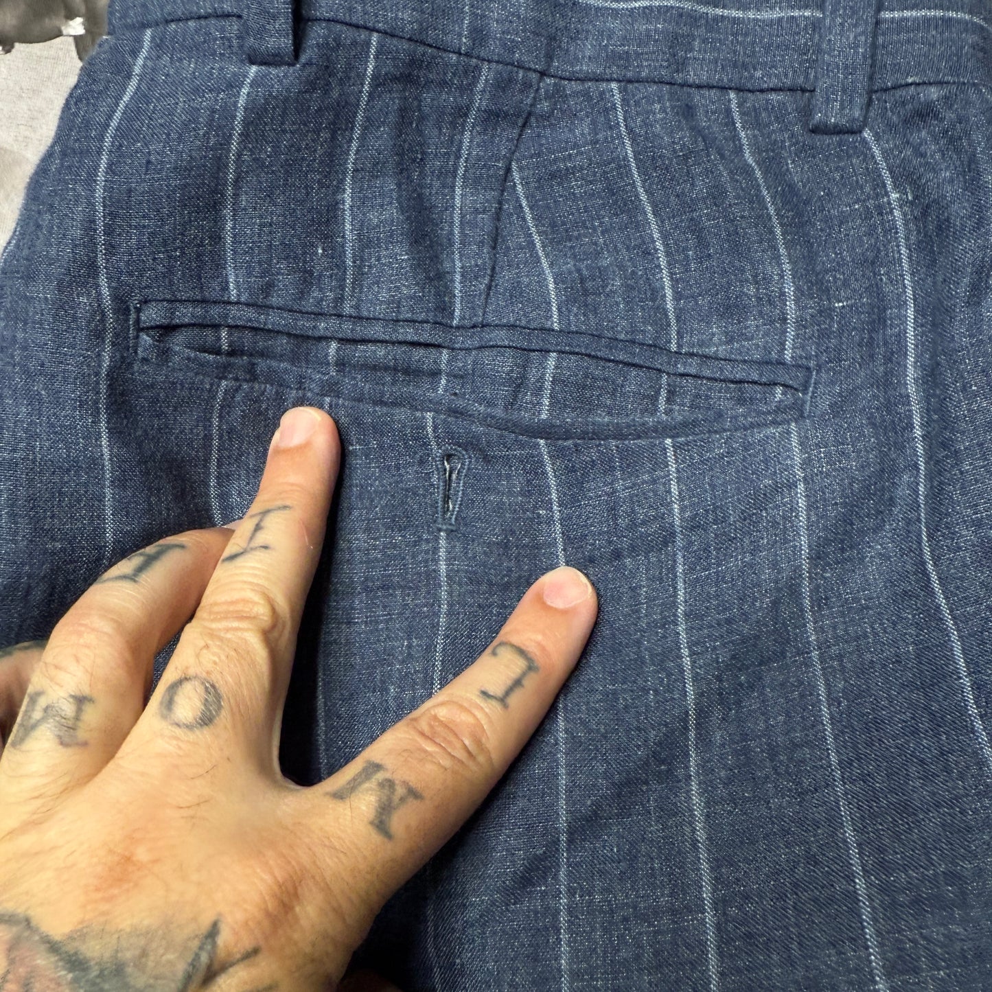 Club Monaco Sutton Slim Fit Striped Pant 36 x 32