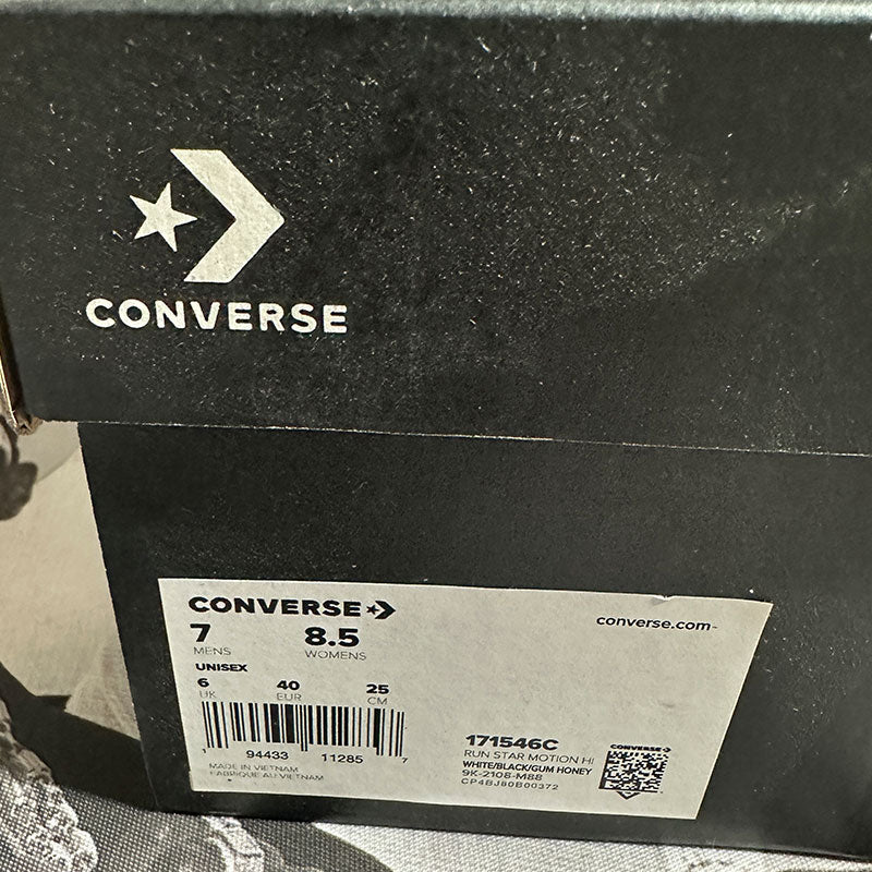 Converse Run Star Motion High CX Platform Unisex White,Black Gum Honrey 171546C
