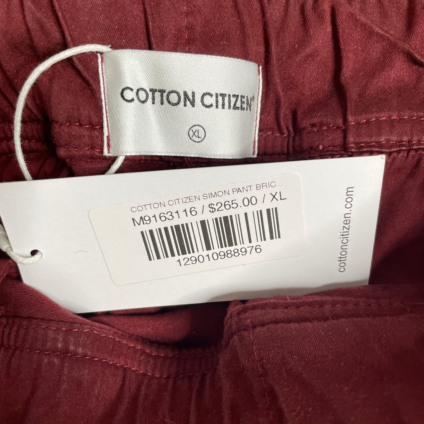 Cotton Citizen Simon Pant Brick M9163116