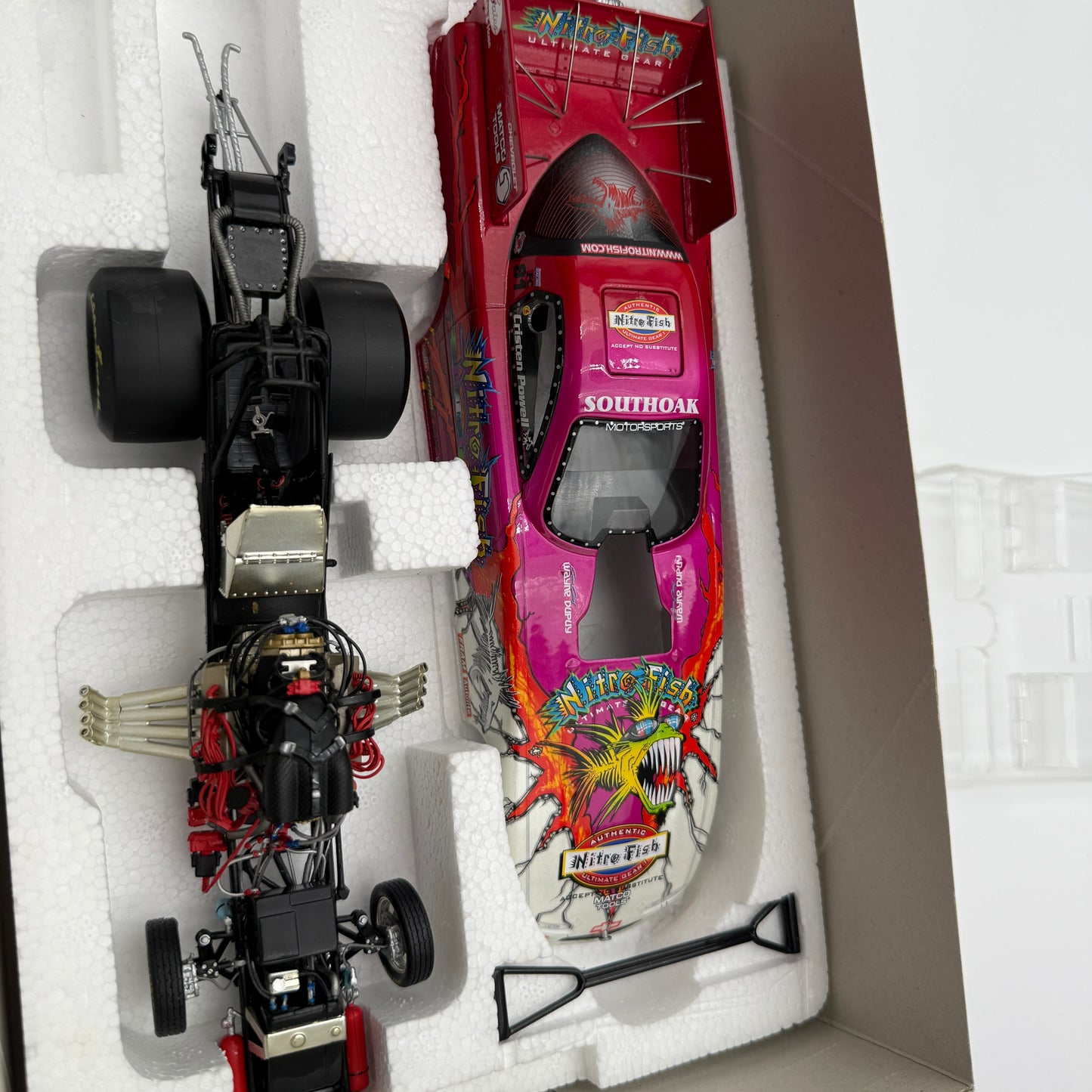 Action Racing Cristen Powell Nitro Fish 2001 Camaro Funny Car 1:24 Diecast