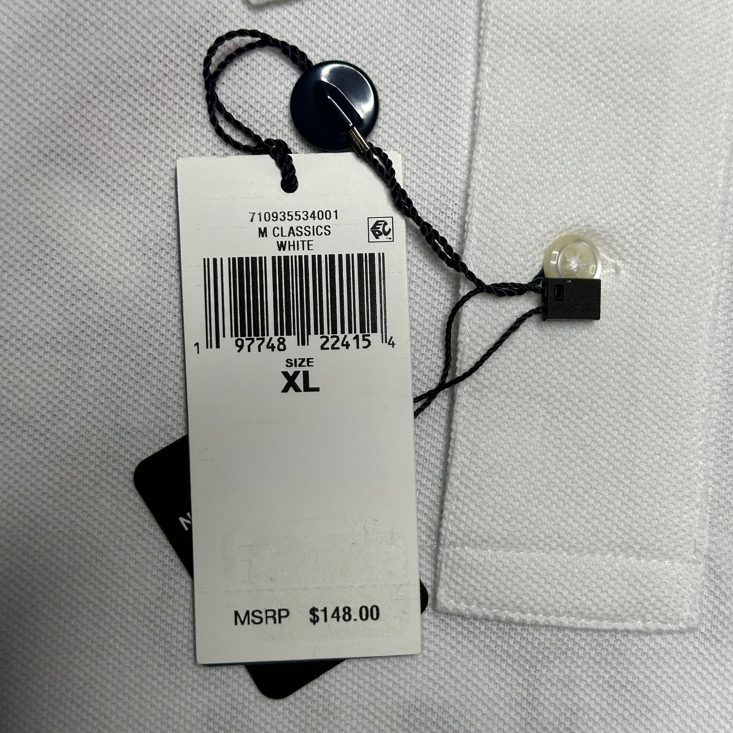Polo Ralph Lauren Custom Slim Fit Triple Pony Crest Polo White SZ XL 710935534001