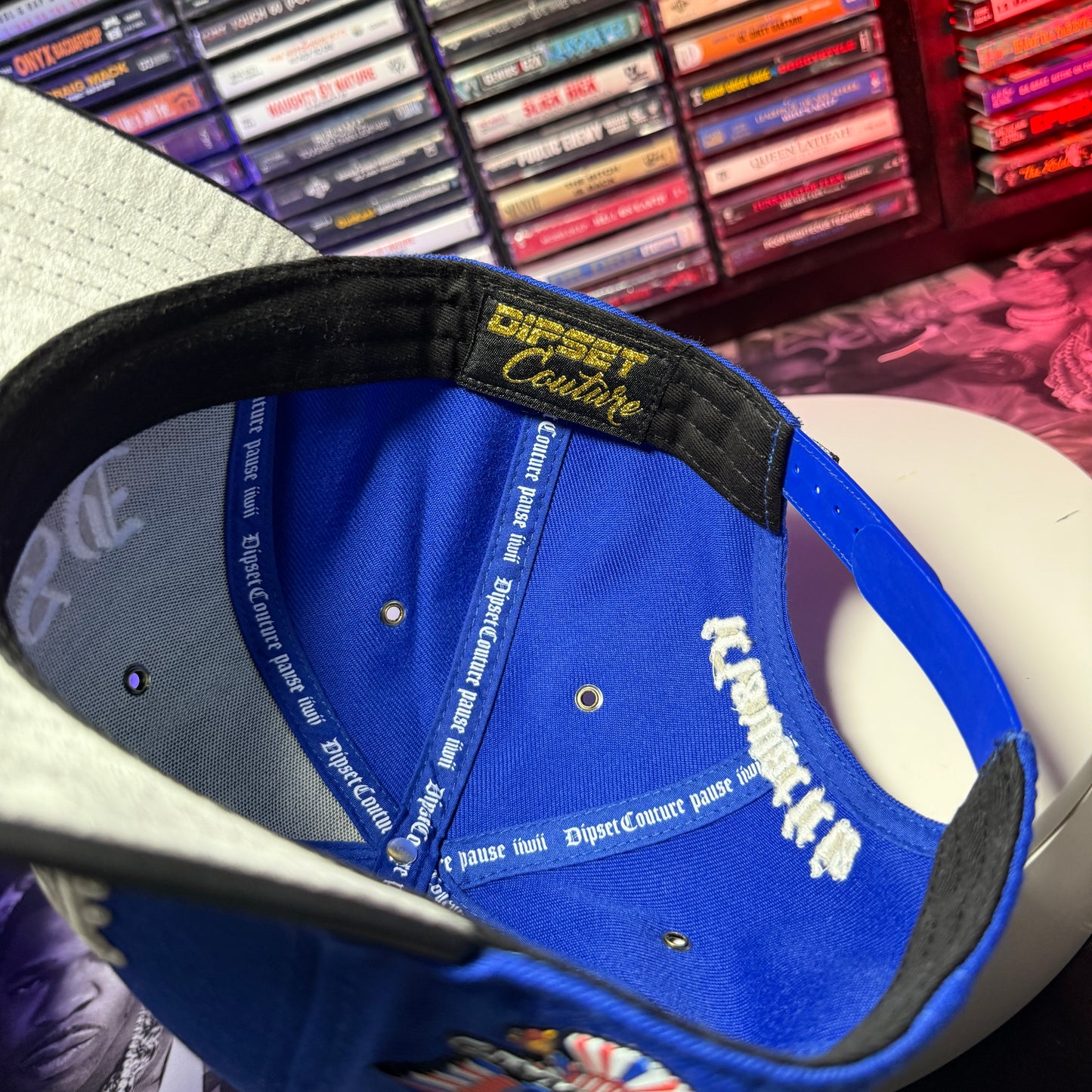 Dipset Pause Snap back Hat Blue
