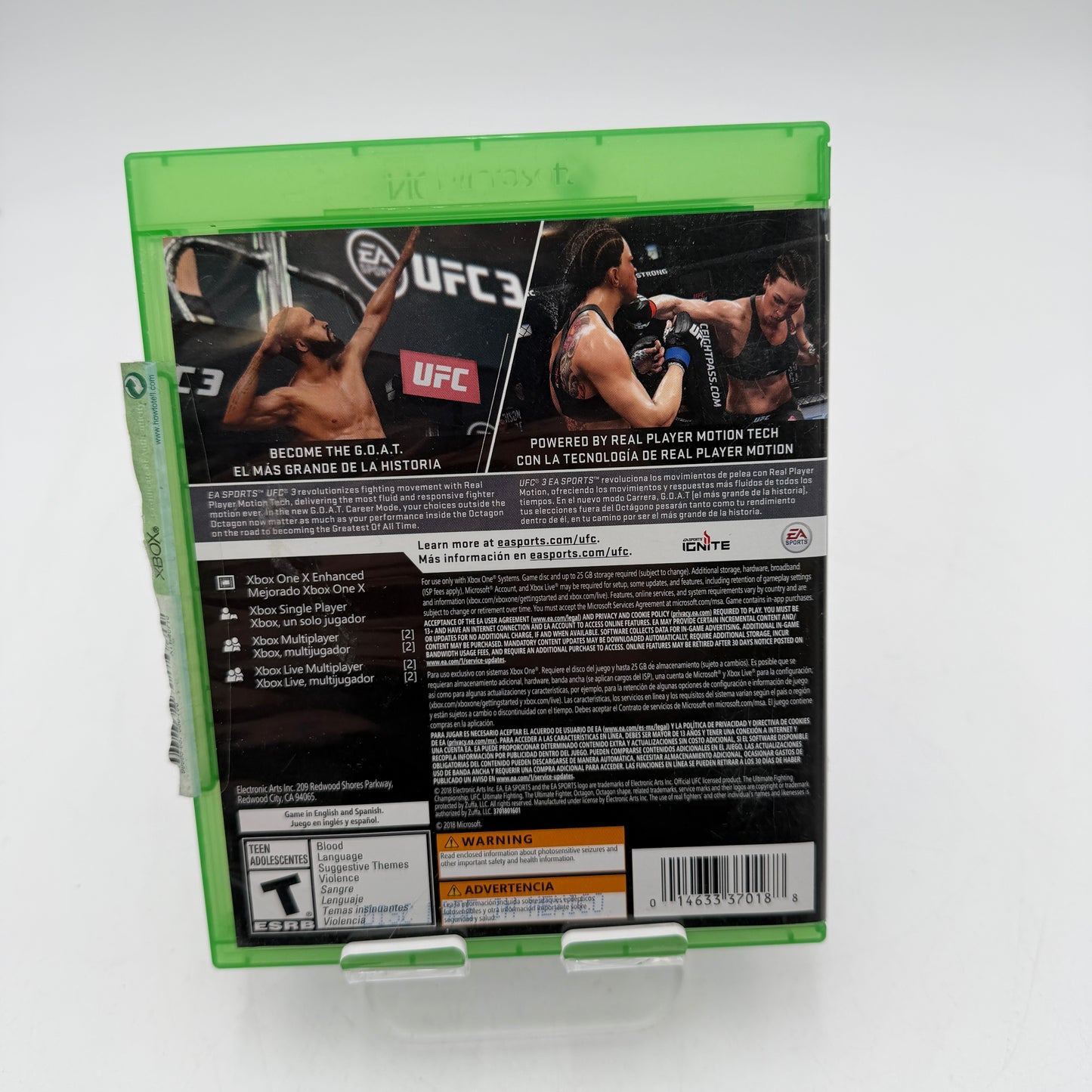 Used Xbox One UFC 3 Video Game - Includes Box & Manual