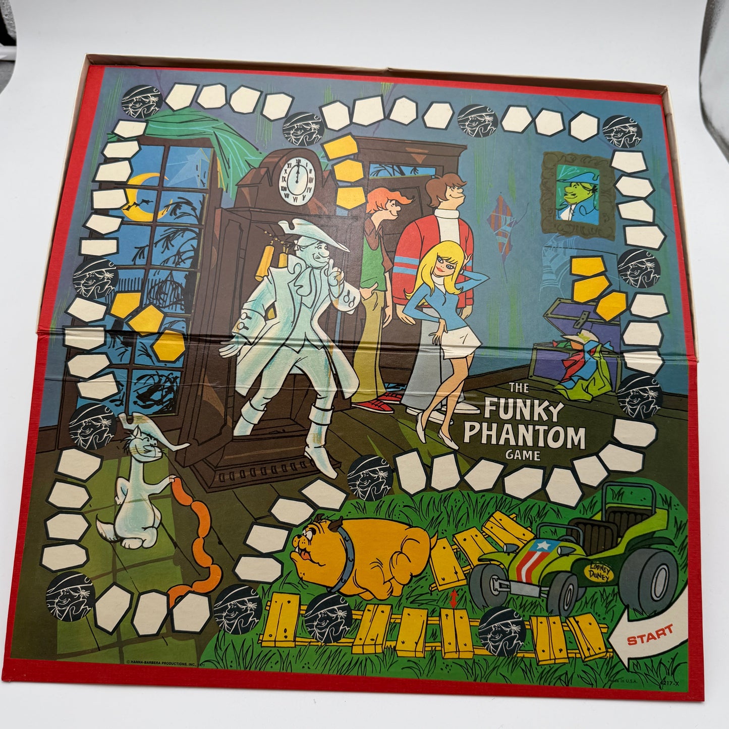 Milton Bradley The Funky Phantom Game 1971 Used Blue Collectible A