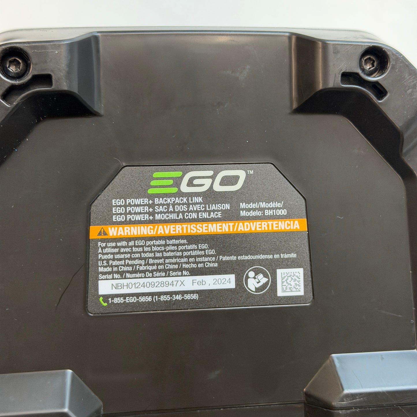 EGO ADB1000 Backpack Link Compatible with EGO Equipment and Batteries New