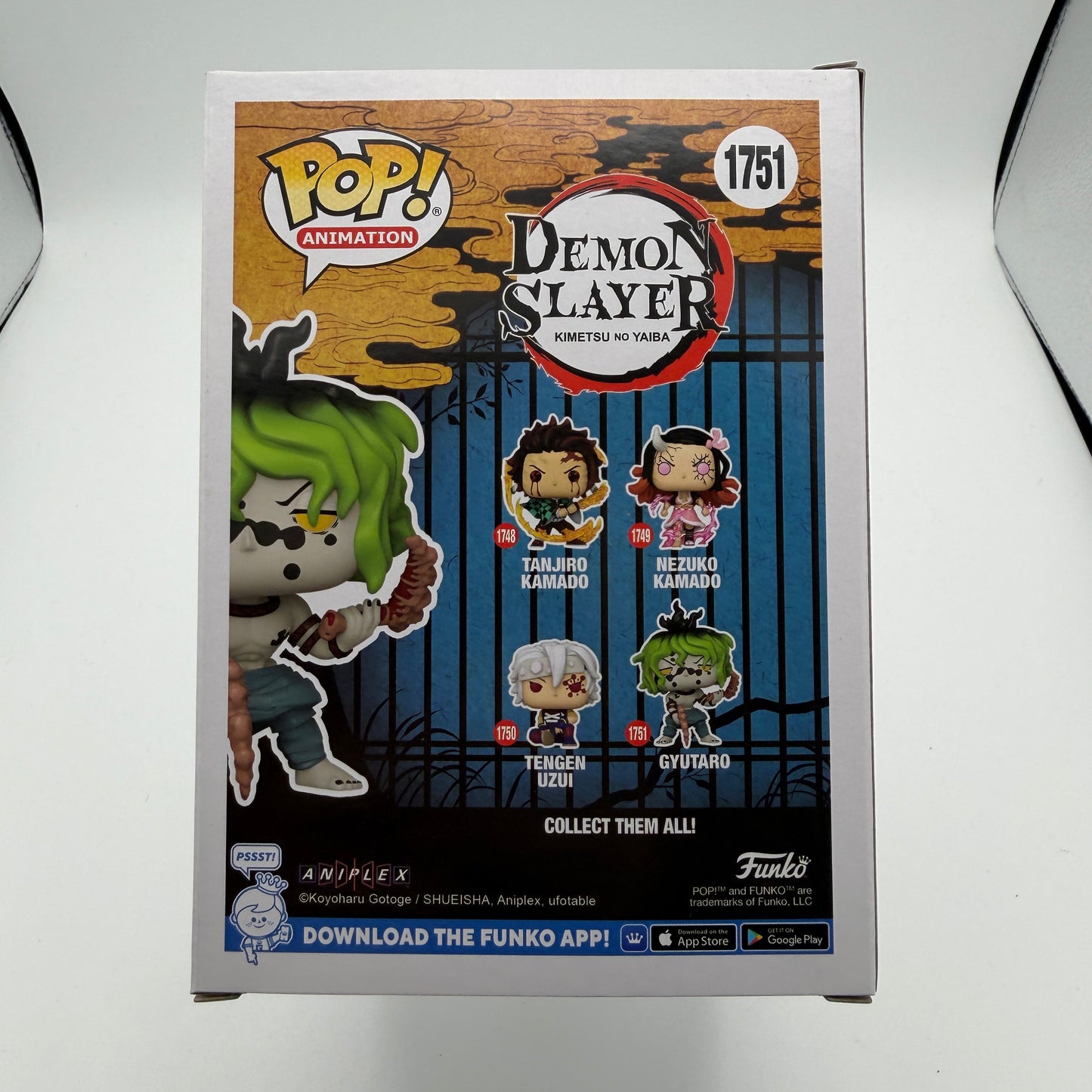 Funko Pop! Anime Demon Slayer Gyutaro Vinyl Figure Collectible 1751 NIB