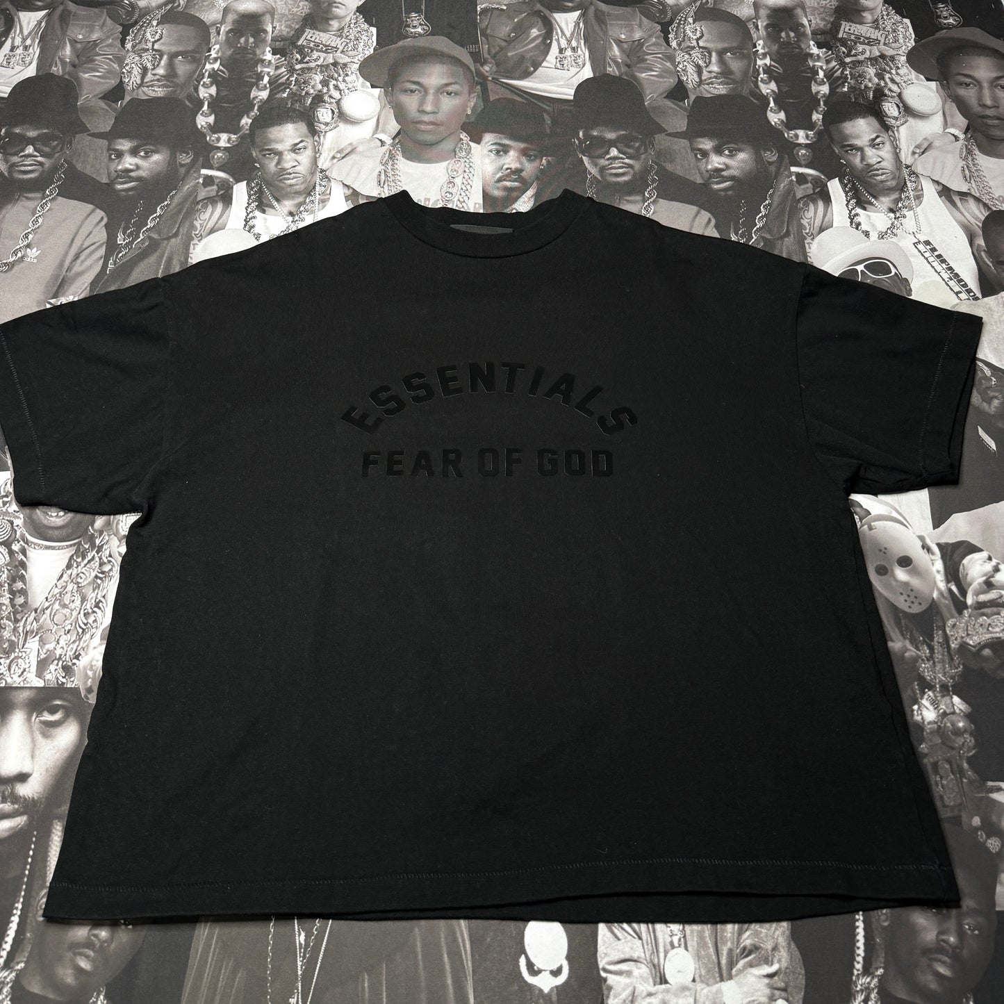 Fear Of God Essential Jet Black Oversized Fit Heavyweight Tee Medium
