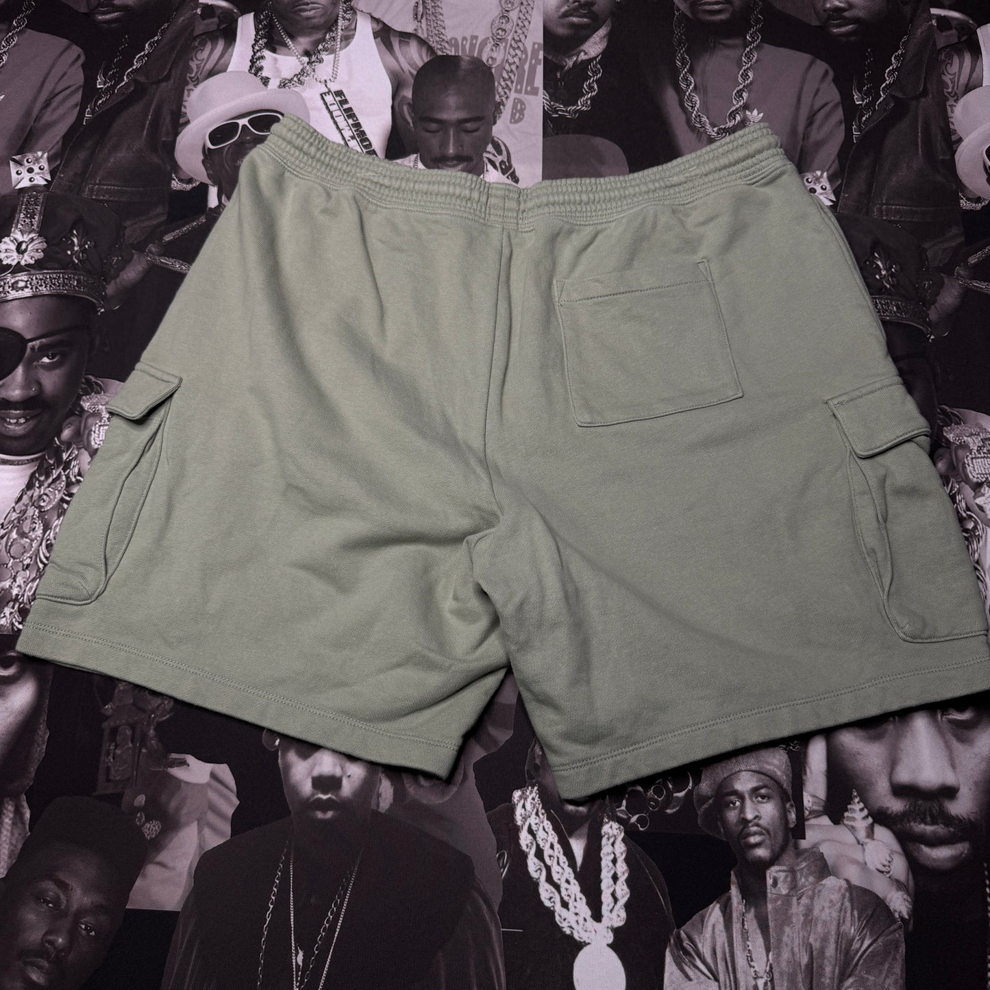 GAP Cotton Cargo Sweat Shorts Sage Green Size Large