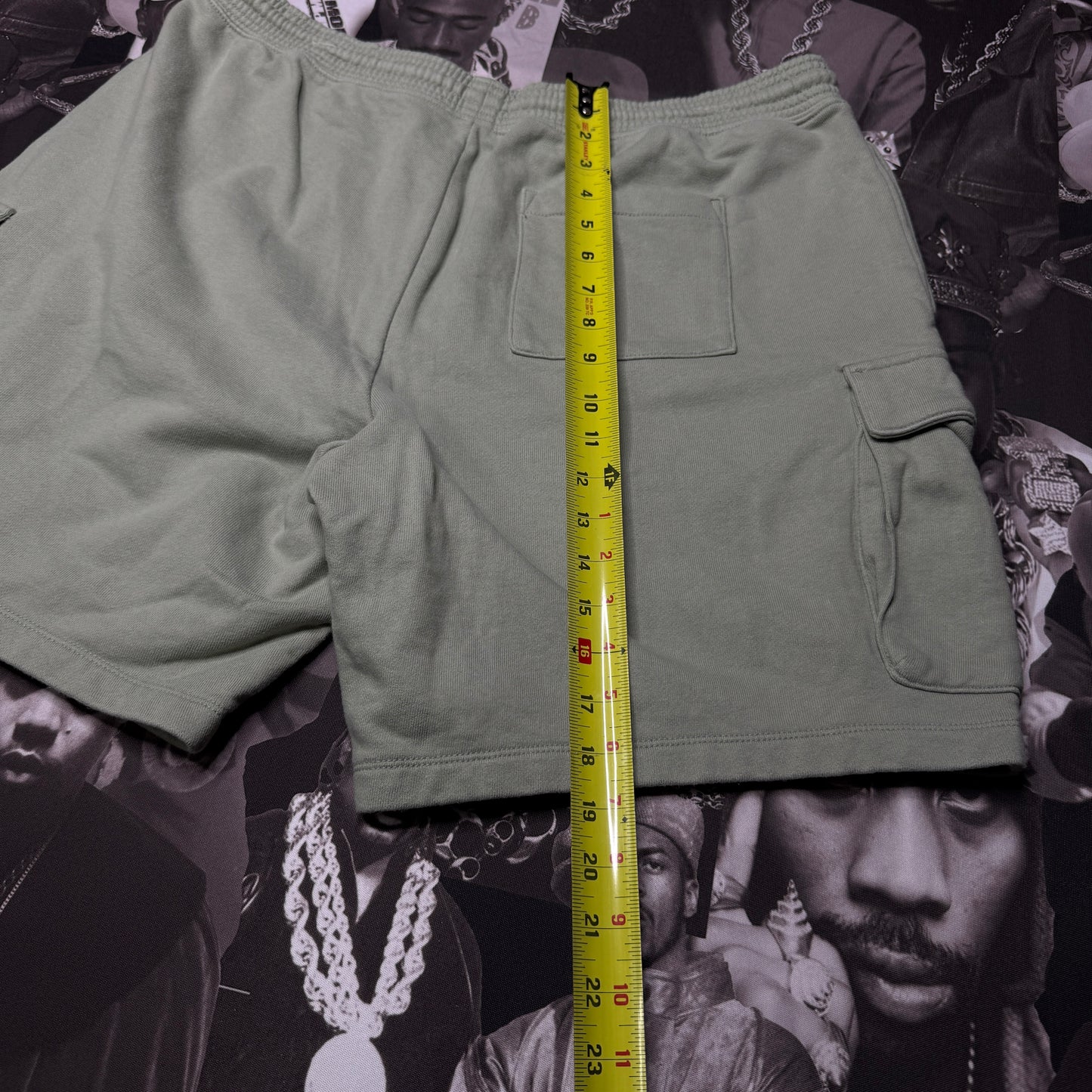 GAP Cotton Cargo Sweat Shorts Sage Green Size Large