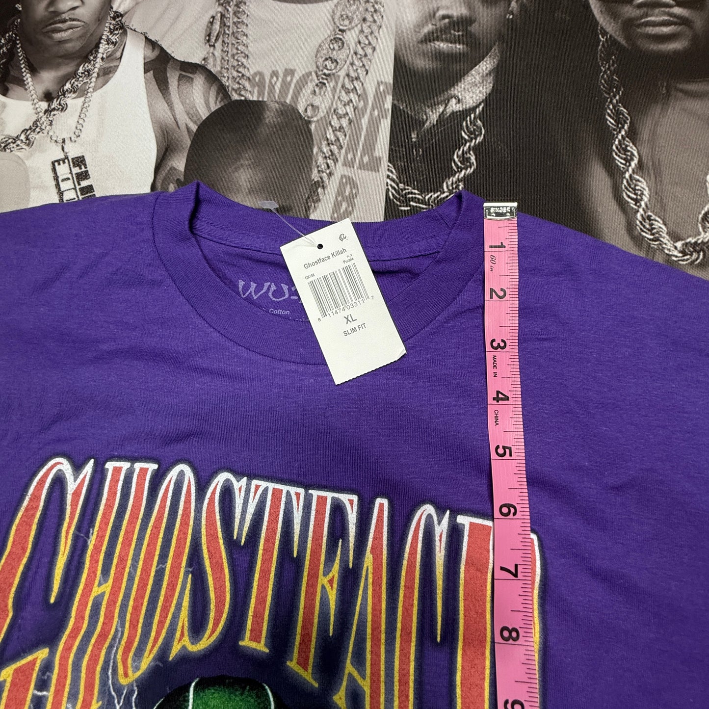 NWT Ghostface Killah Slim Fit Wu-Tang Tee Purple SZ XL GK108