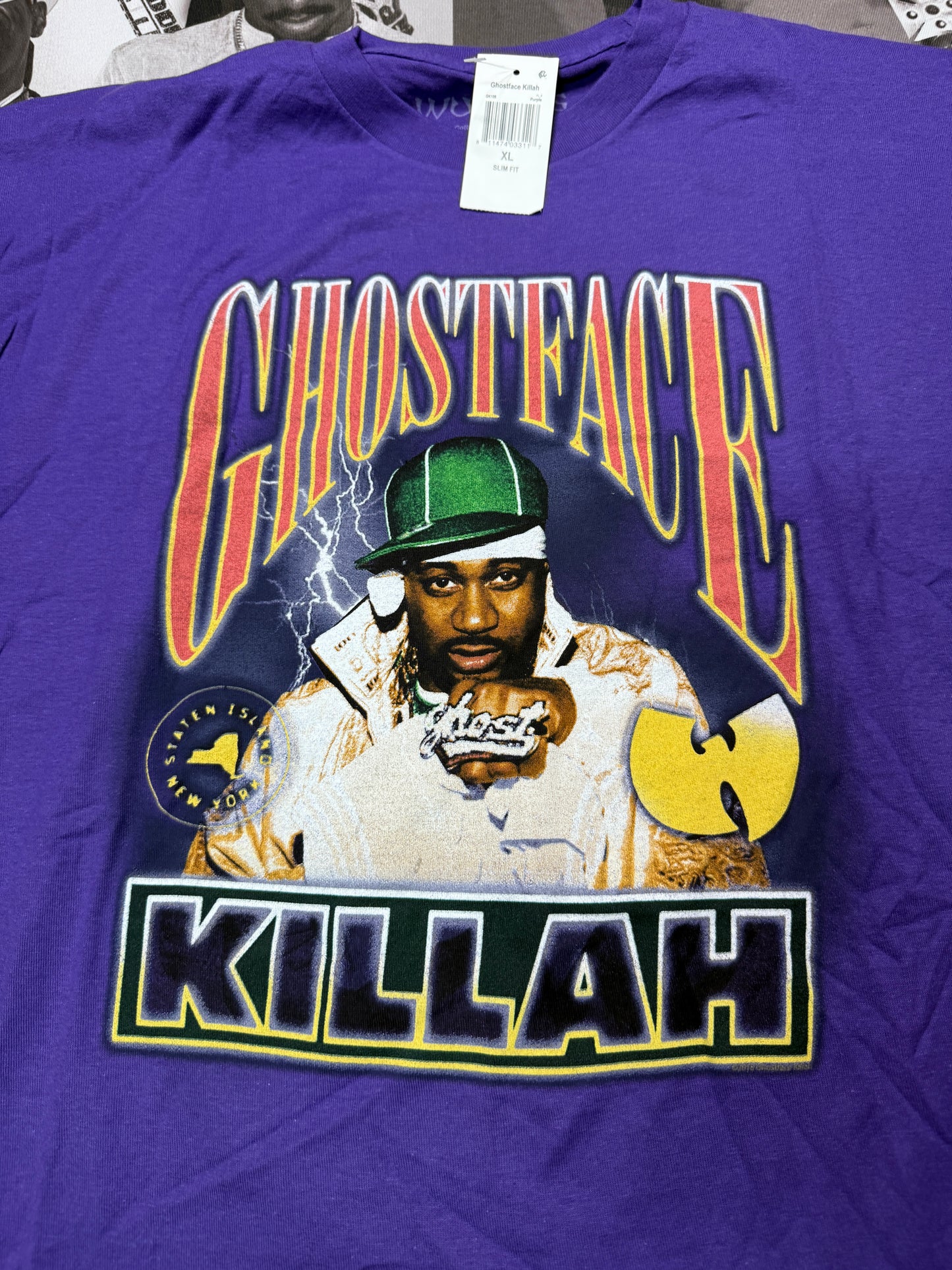 NWT Ghostface Killah Slim Fit Wu-Tang Tee Purple SZ XL GK108