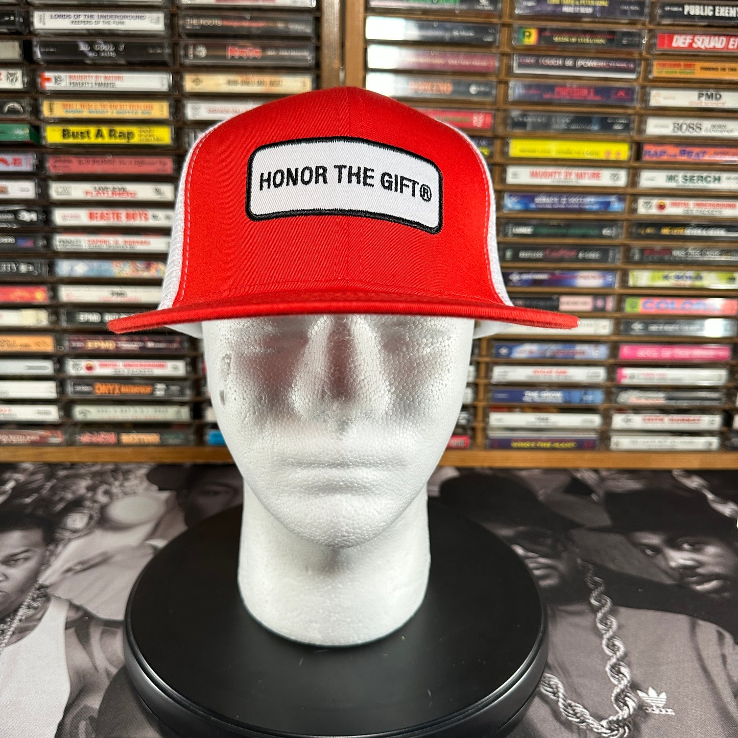Honor The Gift HTG Trucker Hat Red & White