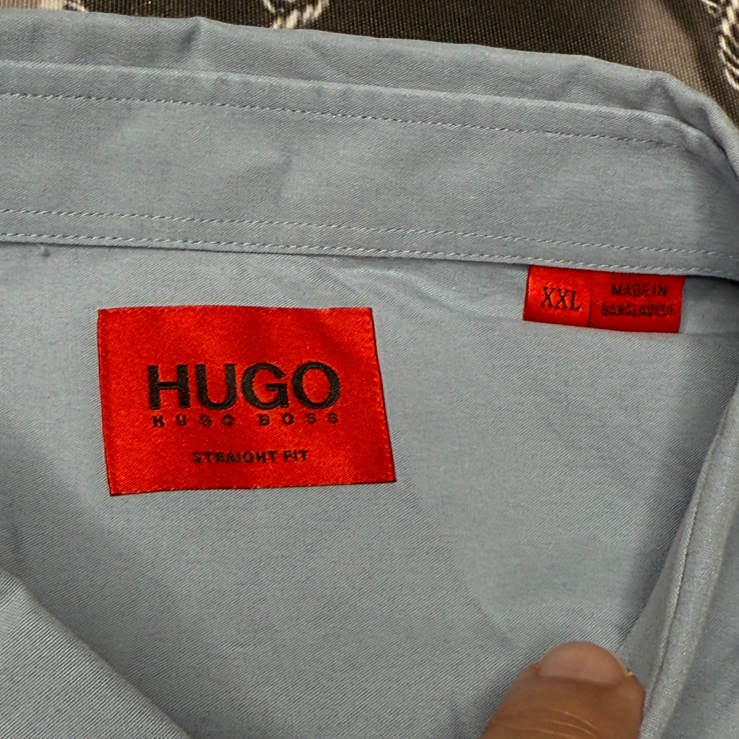 Hugo Boss Short Sleeve Button Down Shirt Blue XXL