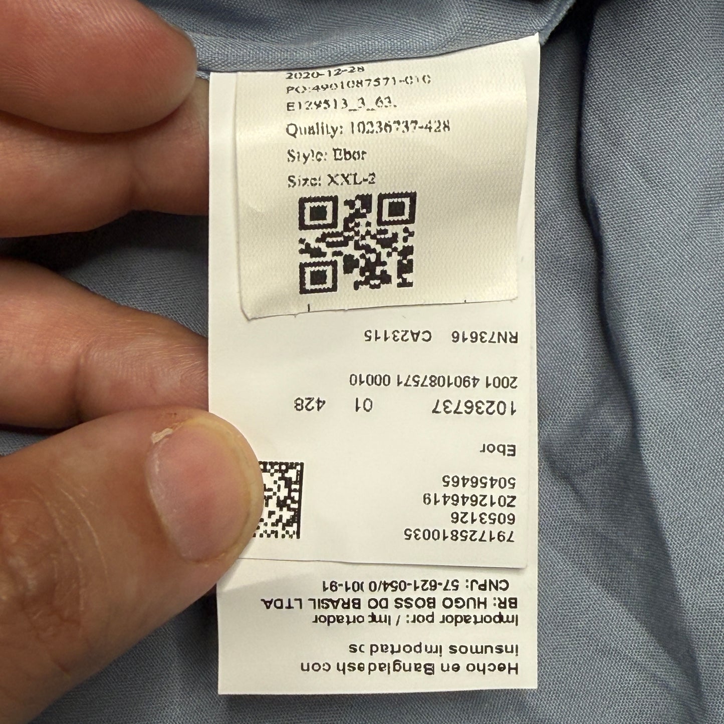 Hugo Boss Short Sleeve Button Down Shirt Blue XXL