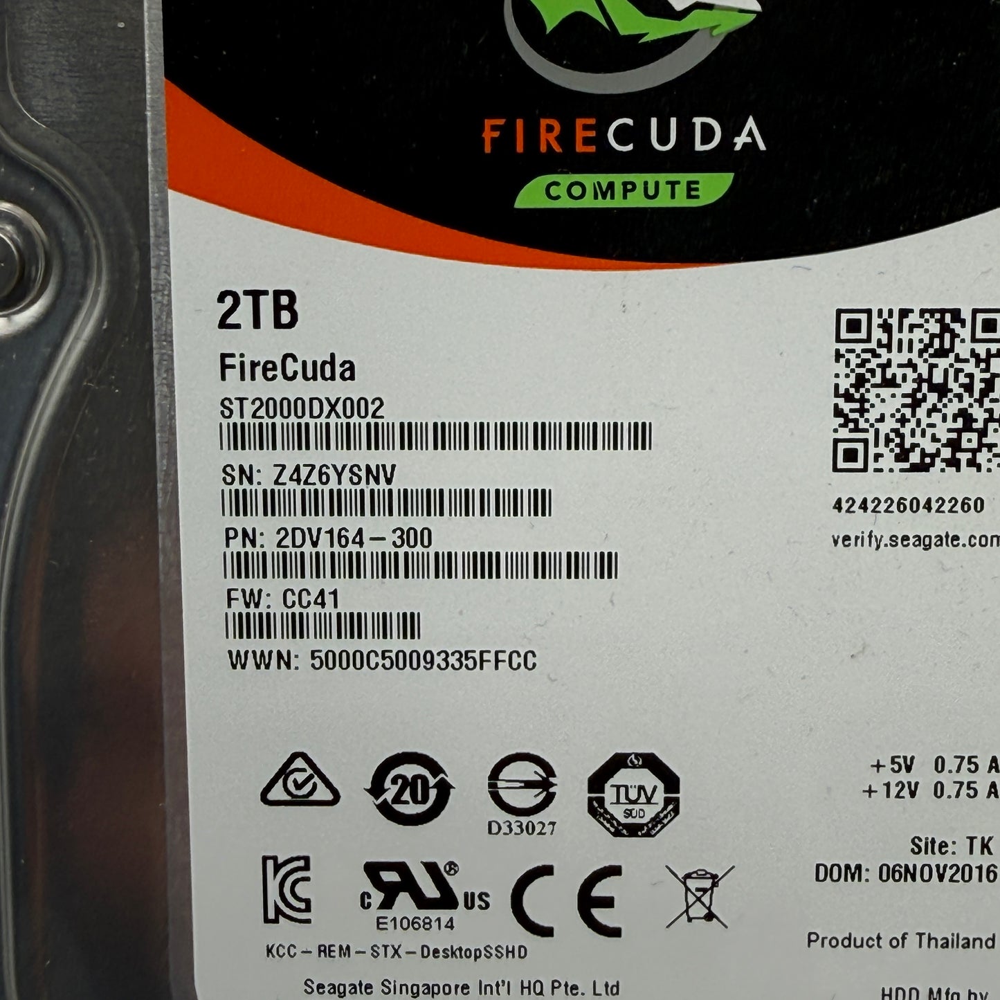 Seagate FireCuda Compute 2TB 3.5" Internal HDD