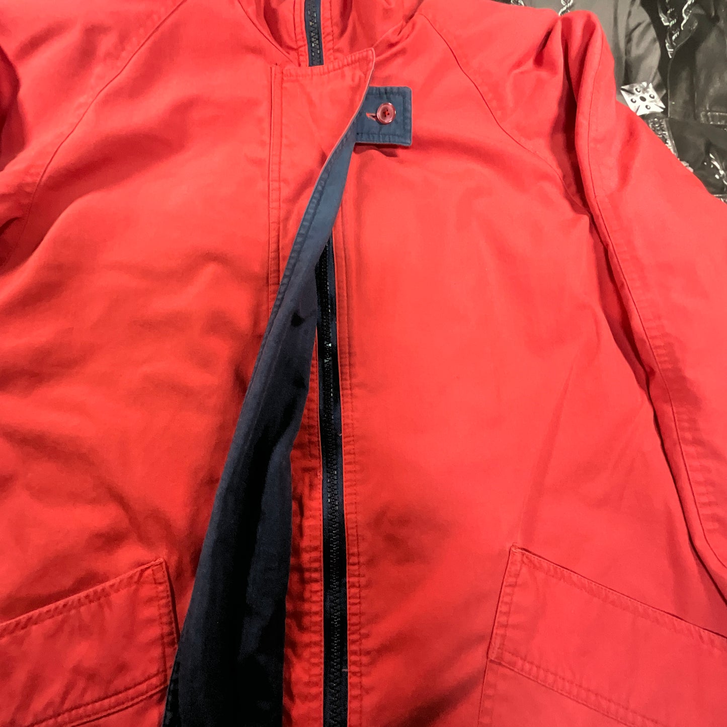 Vintage 80's London Fog Red Zip Up Long Sleeve Medium Weight Jacket Size XS