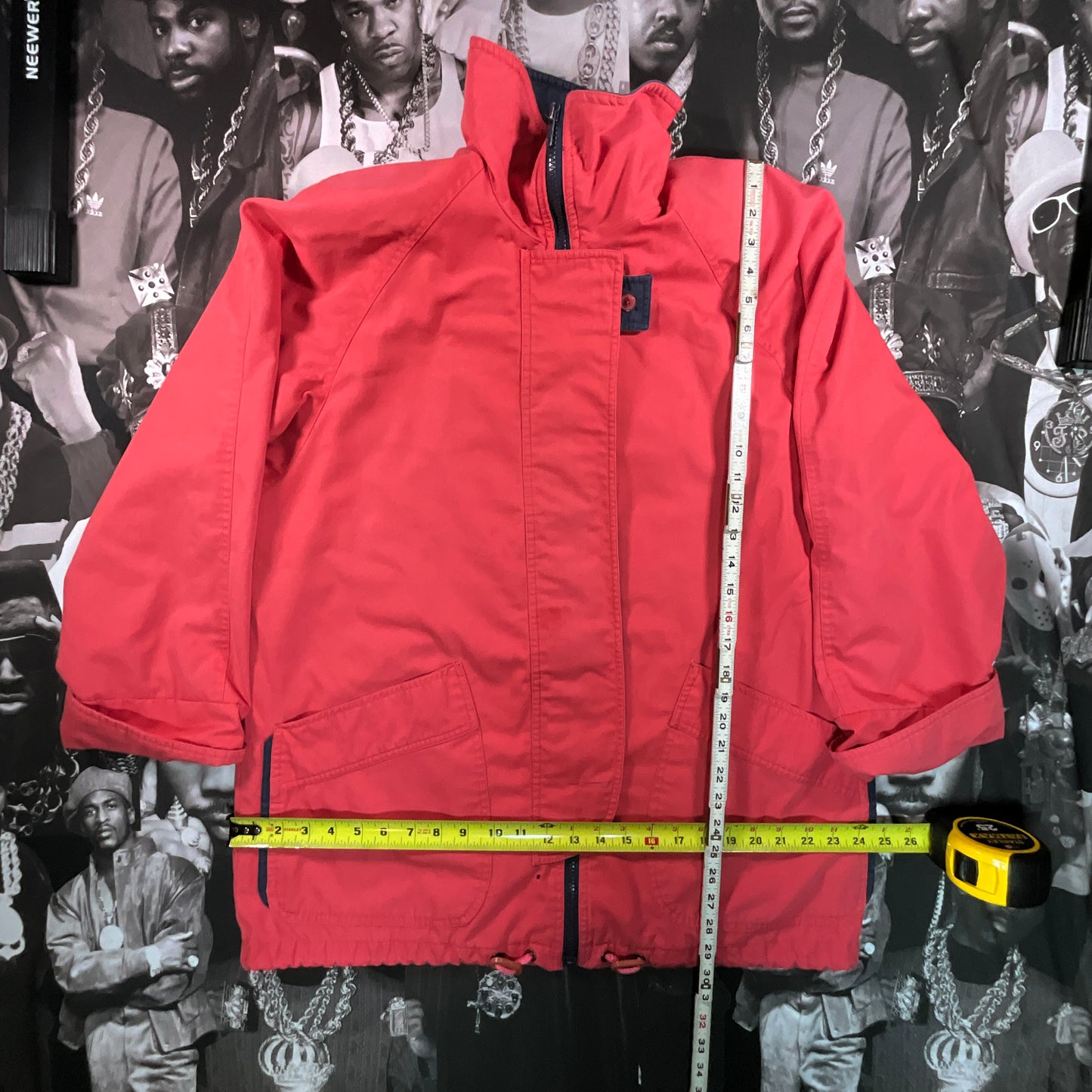 Vintage 80's London Fog Red Zip Up Long Sleeve Medium Weight Jacket Size XS