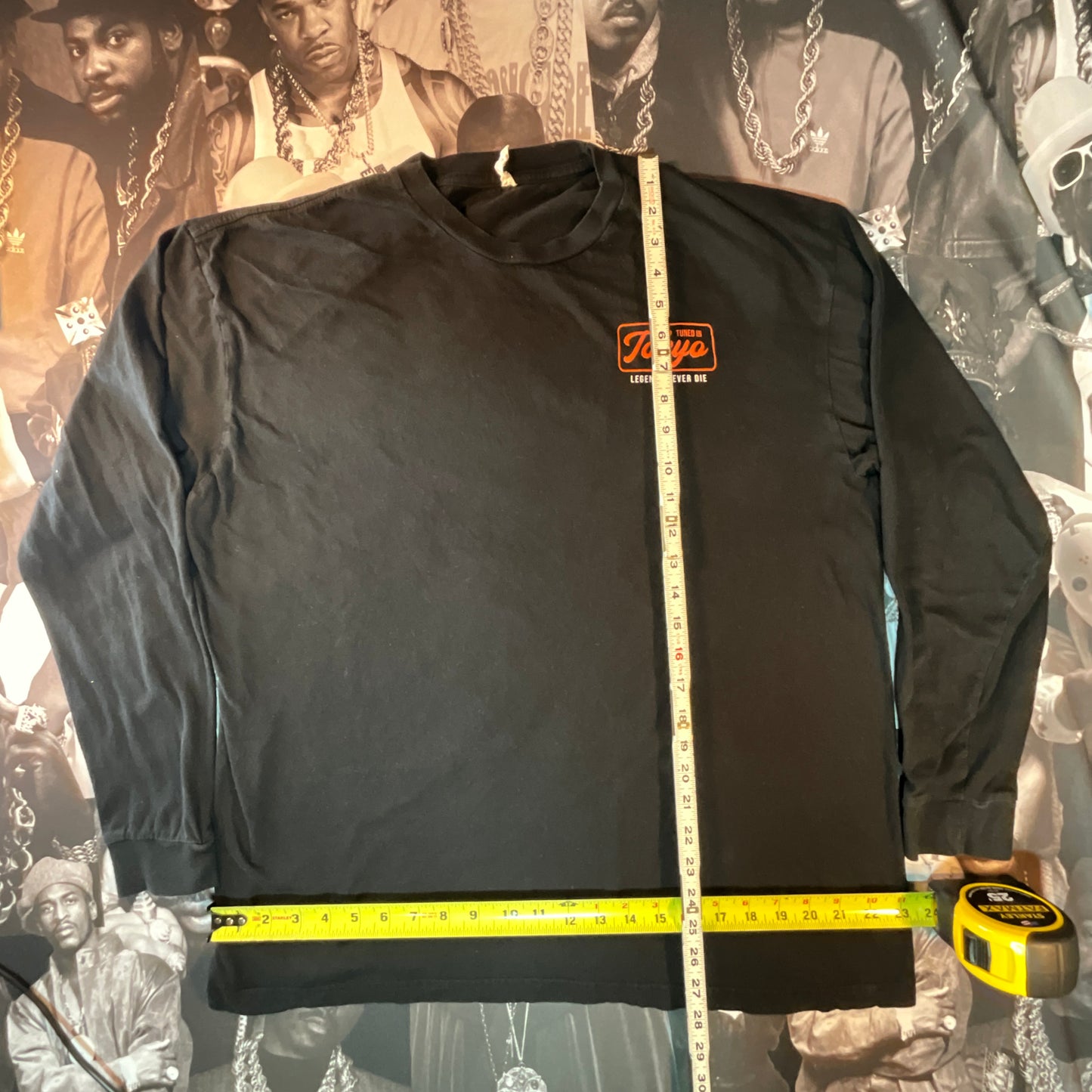 Tuned in Tokyo Legends Never Die Dragon Long Sleeve T Shirt Large Black