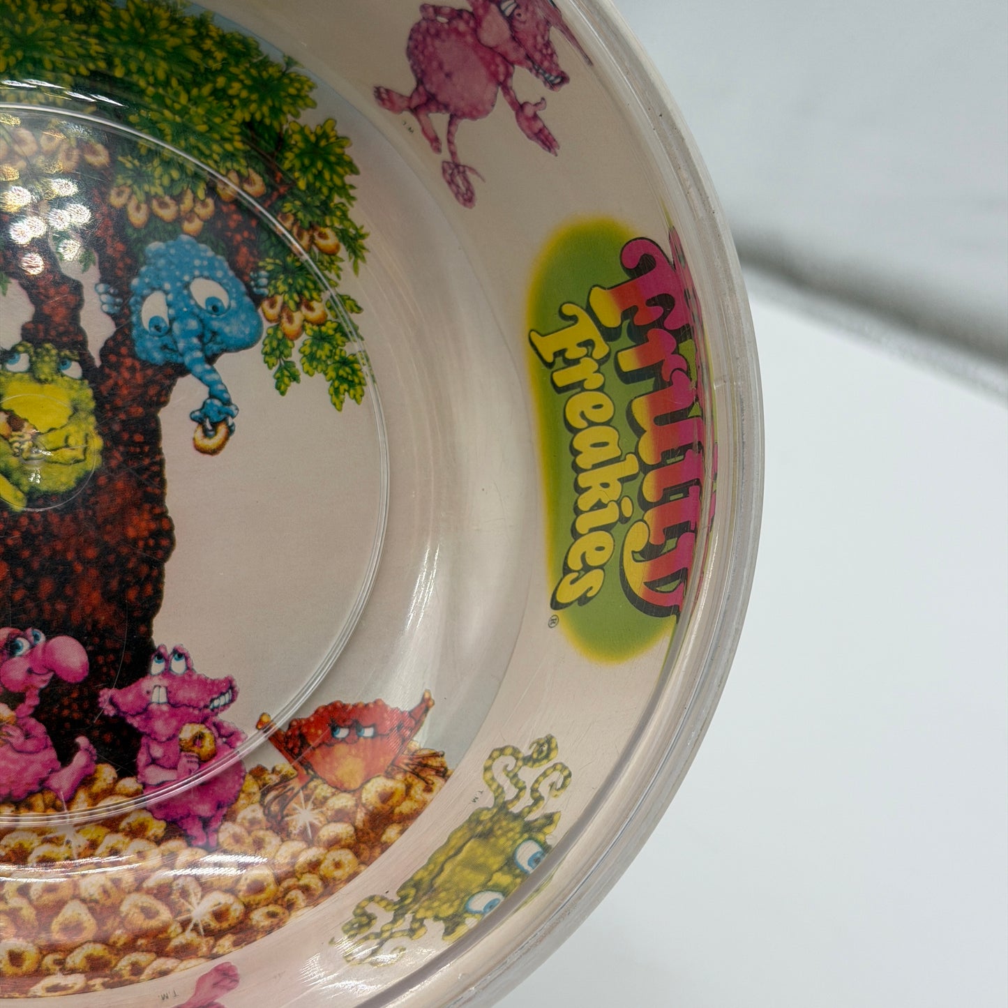 Ralston Fruity Freakies Cereal Bowl 1970s Collectible White Used