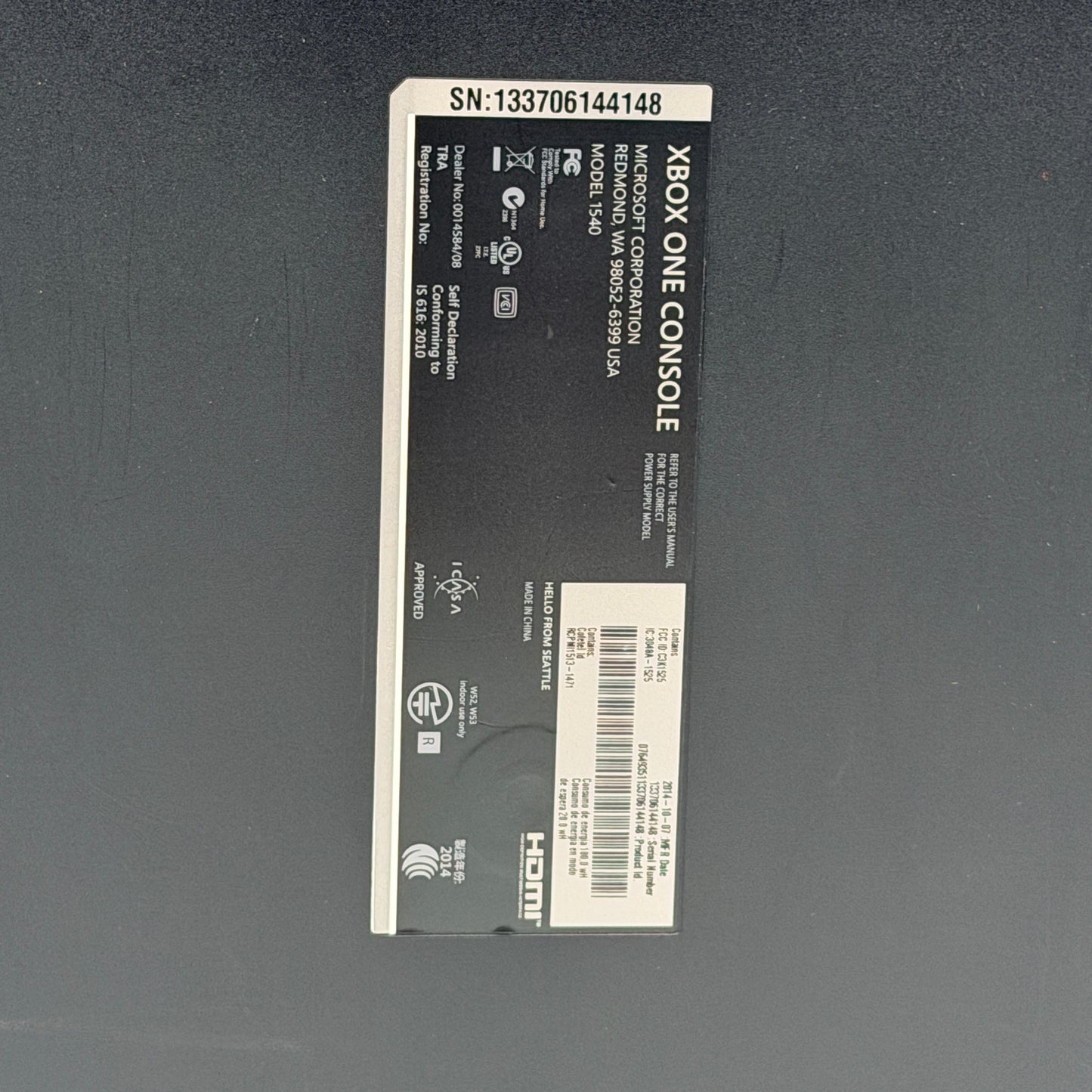 Microsoft Xbox One 1540 500GB With Controller READ