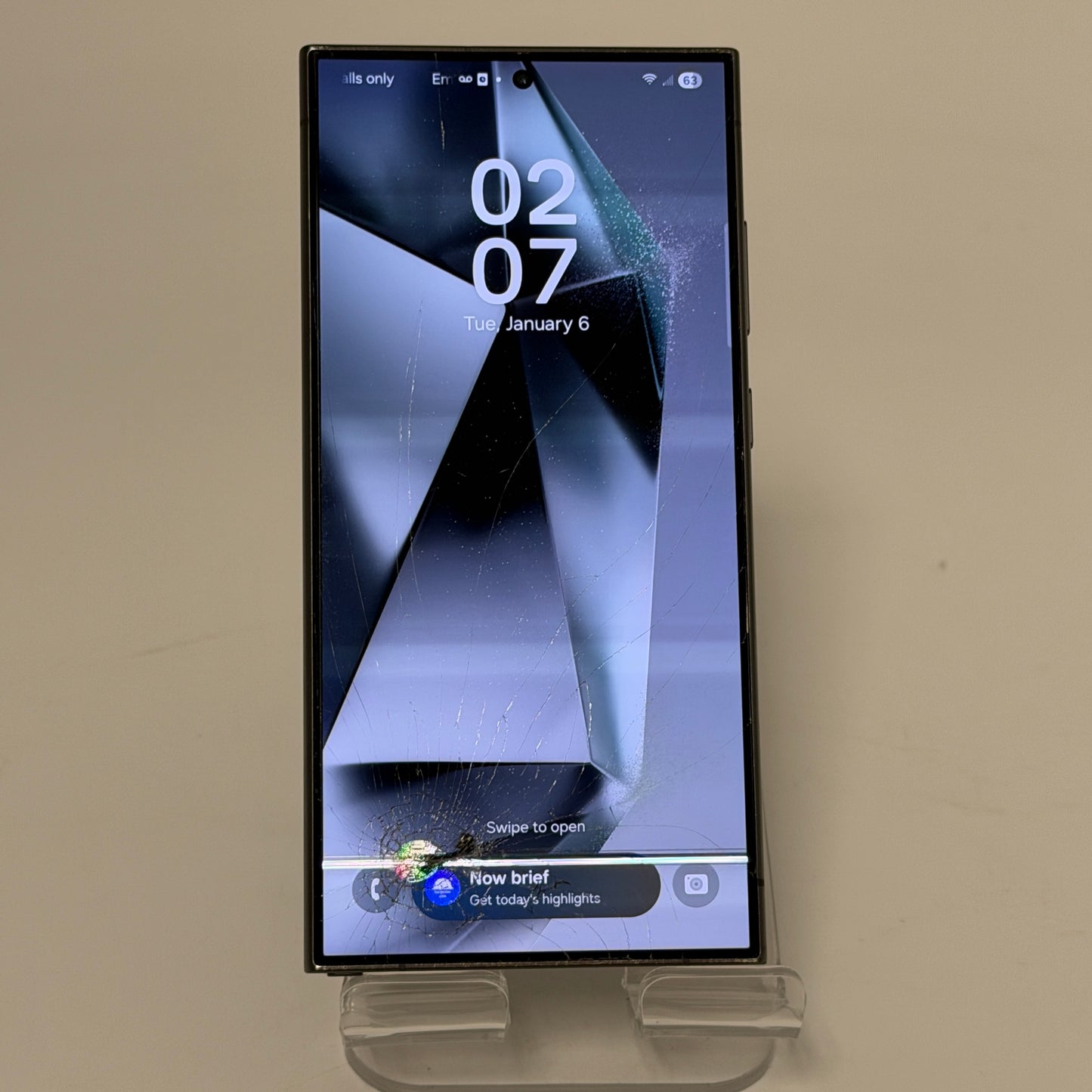 FL02-29863 - Samsung Galaxy S24 Ultra 512GB Black for Parts and Repair AT&T Broken