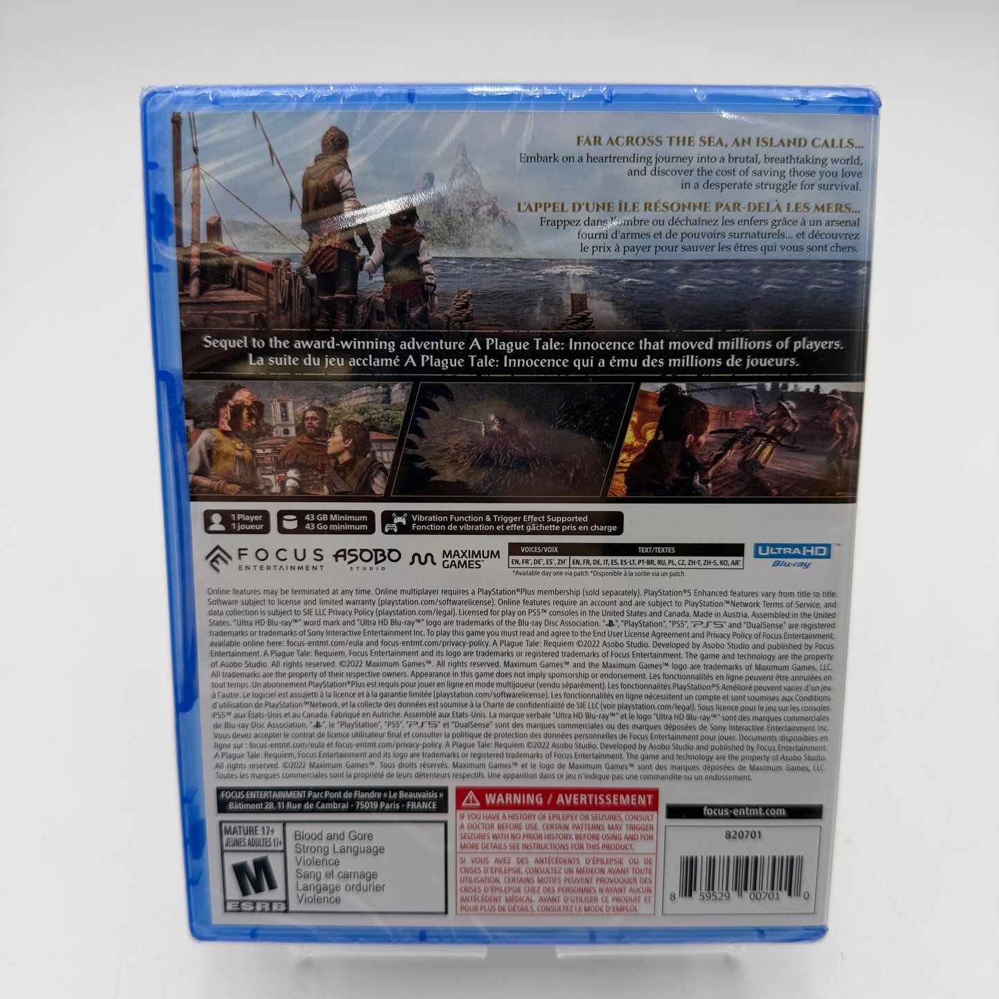 A Plague Tale: Requiem for Playstation 5 New In Box