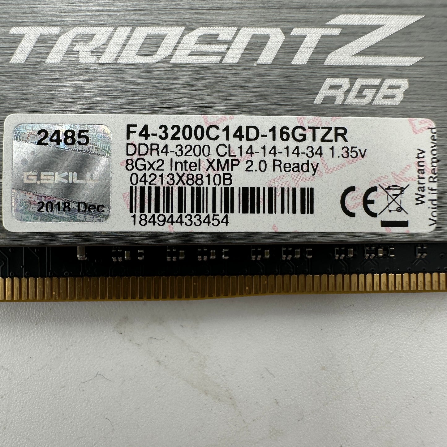 G.SKILL TridentZ RGB 32GB (4x8GB) DDR4 Desktop Memory Kit