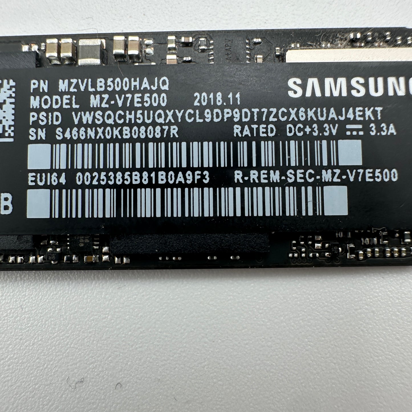 Samsung 970 EVO 500GB NVMe M.2 SSD Internal Drive