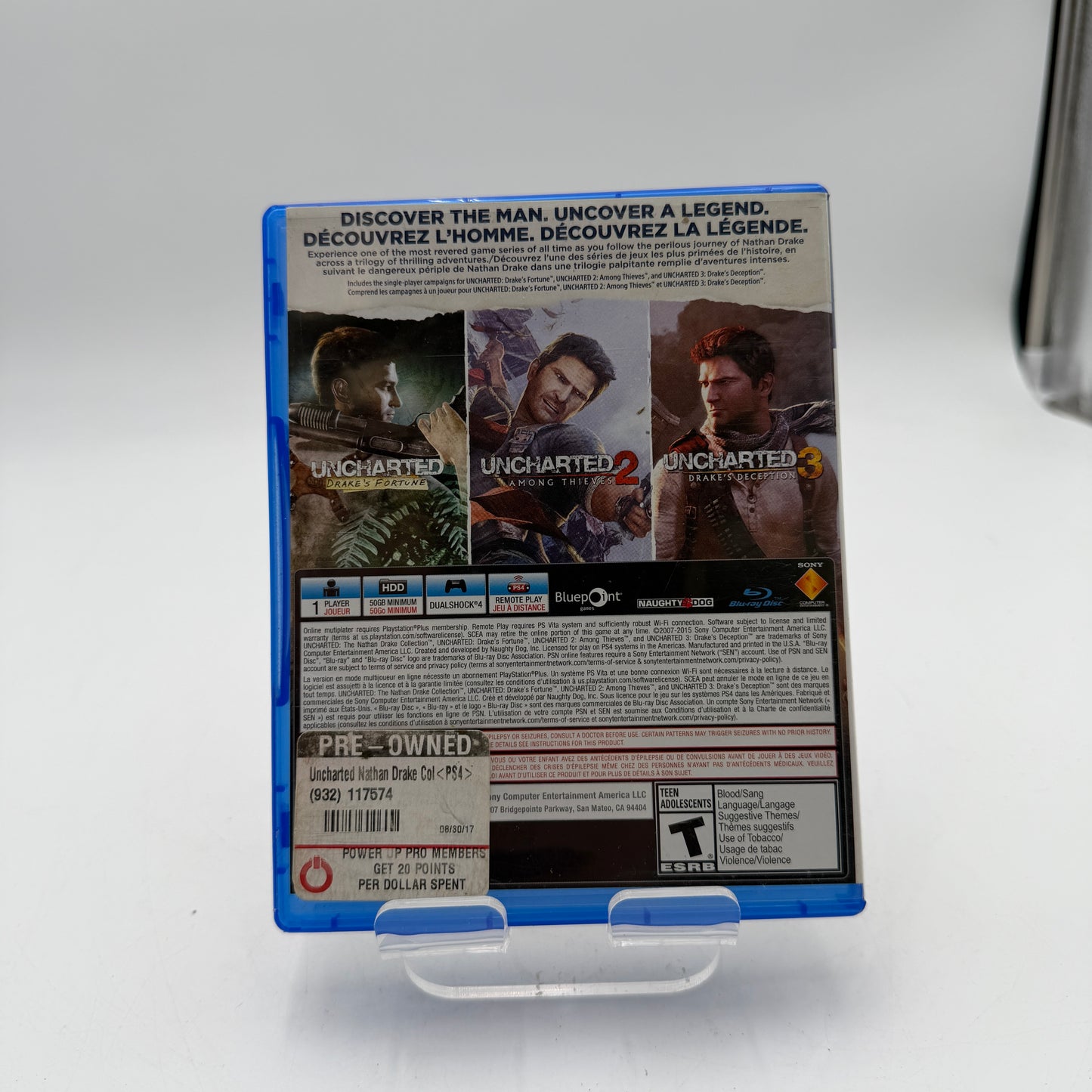 Playstation 4 Uncharted The Nathan Drake Collection With Case