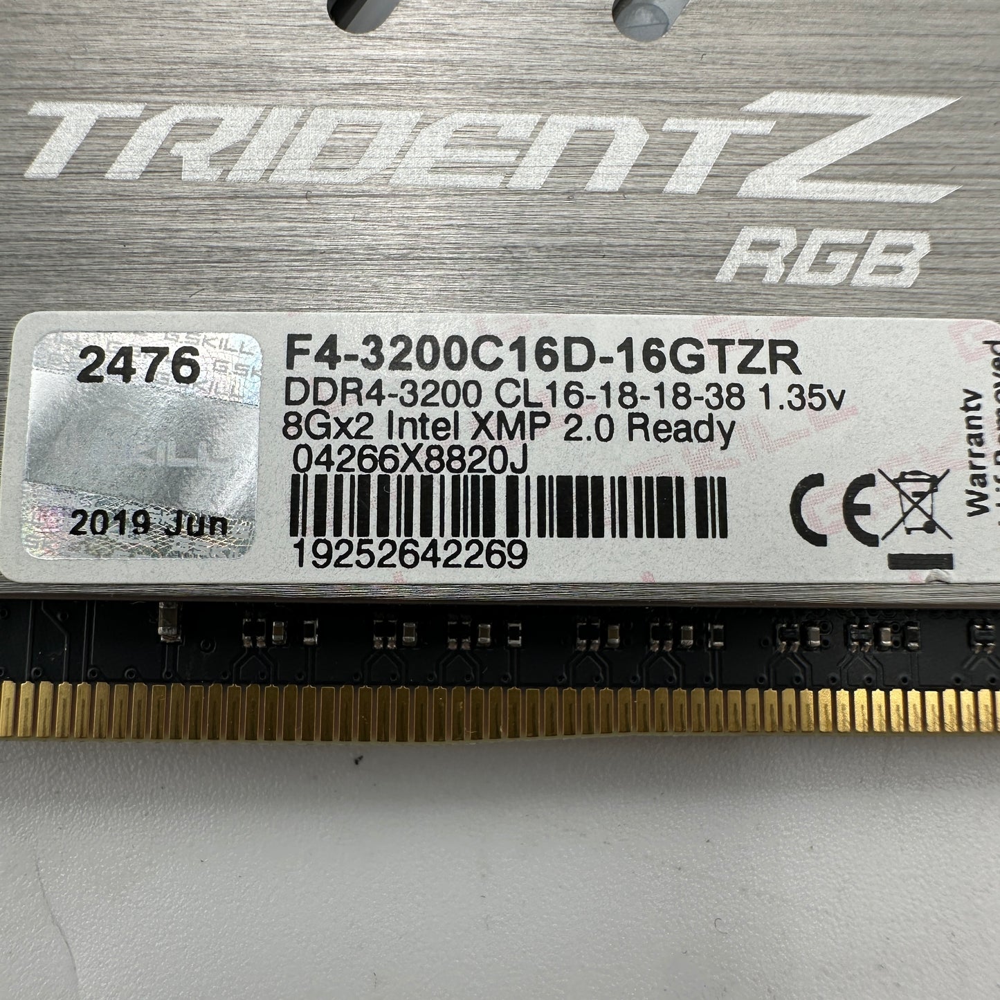 G.SKILL TridentZ RGB 16GB (2x8gb) DDR4 Desktop Memory Kit