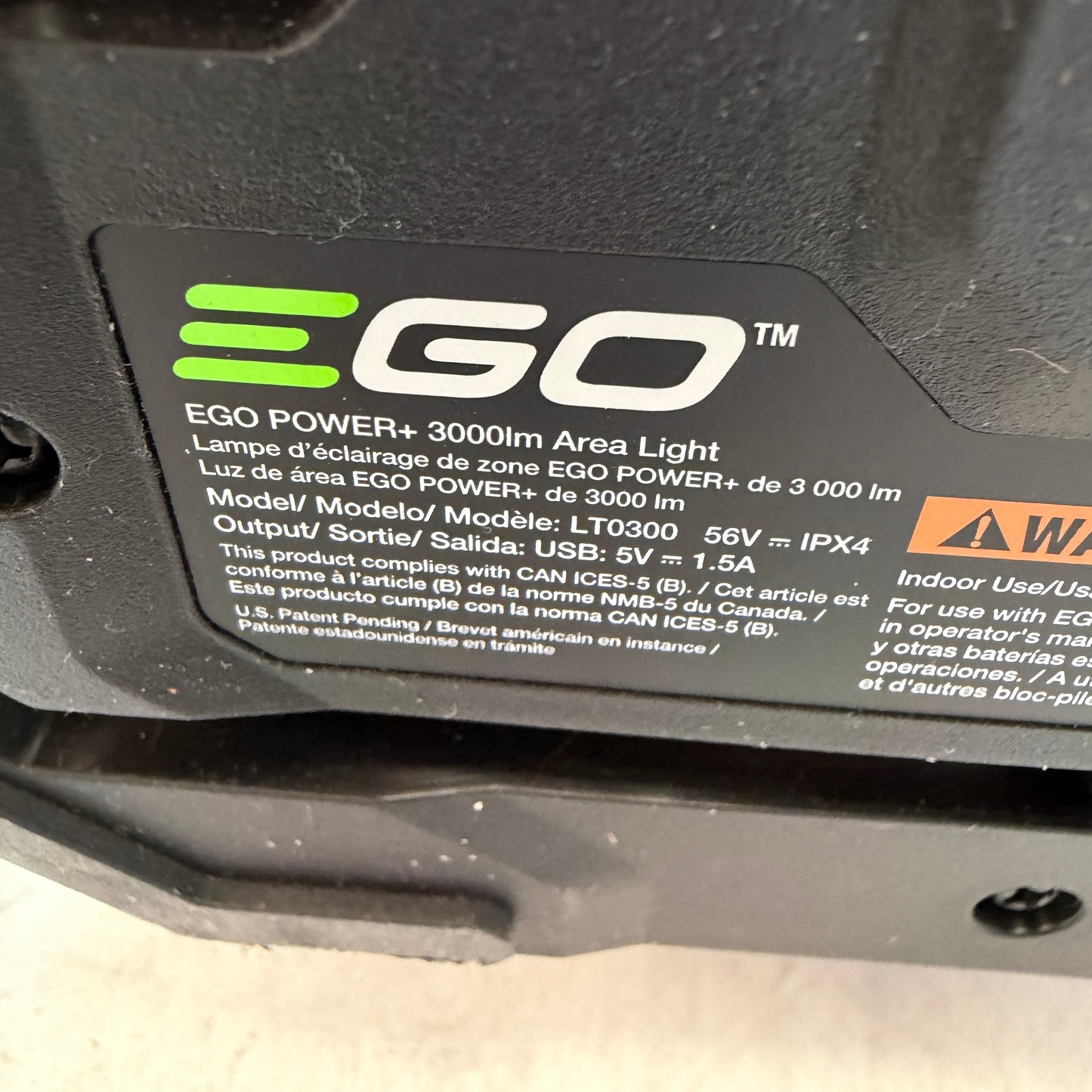 EGO Power+ 3000LM Area Light With Battery READ