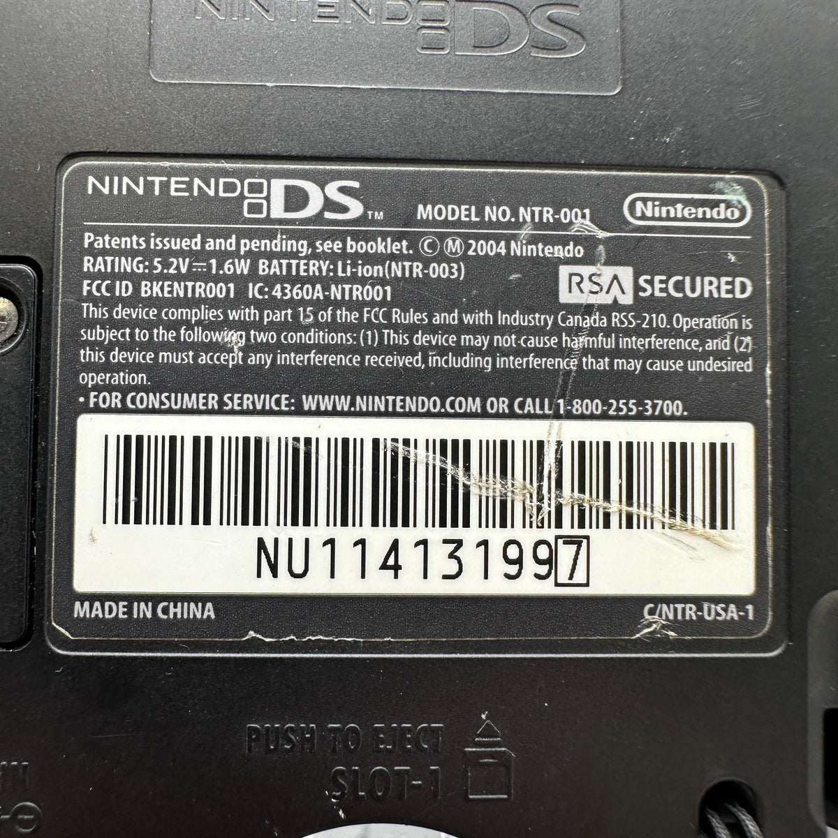 Nintendo DS Original (NTR-001) 2004 Handheld Game Console READ