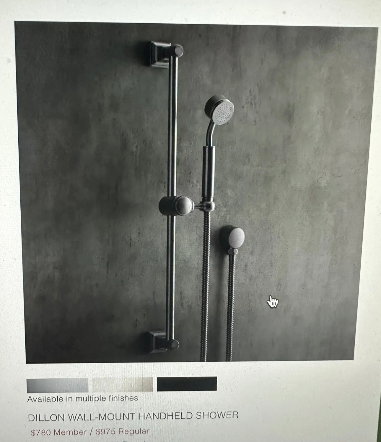 NWT RESTORATION HARDWARE DILLON Hand Held Shower Bathroom Remodel Flat Black