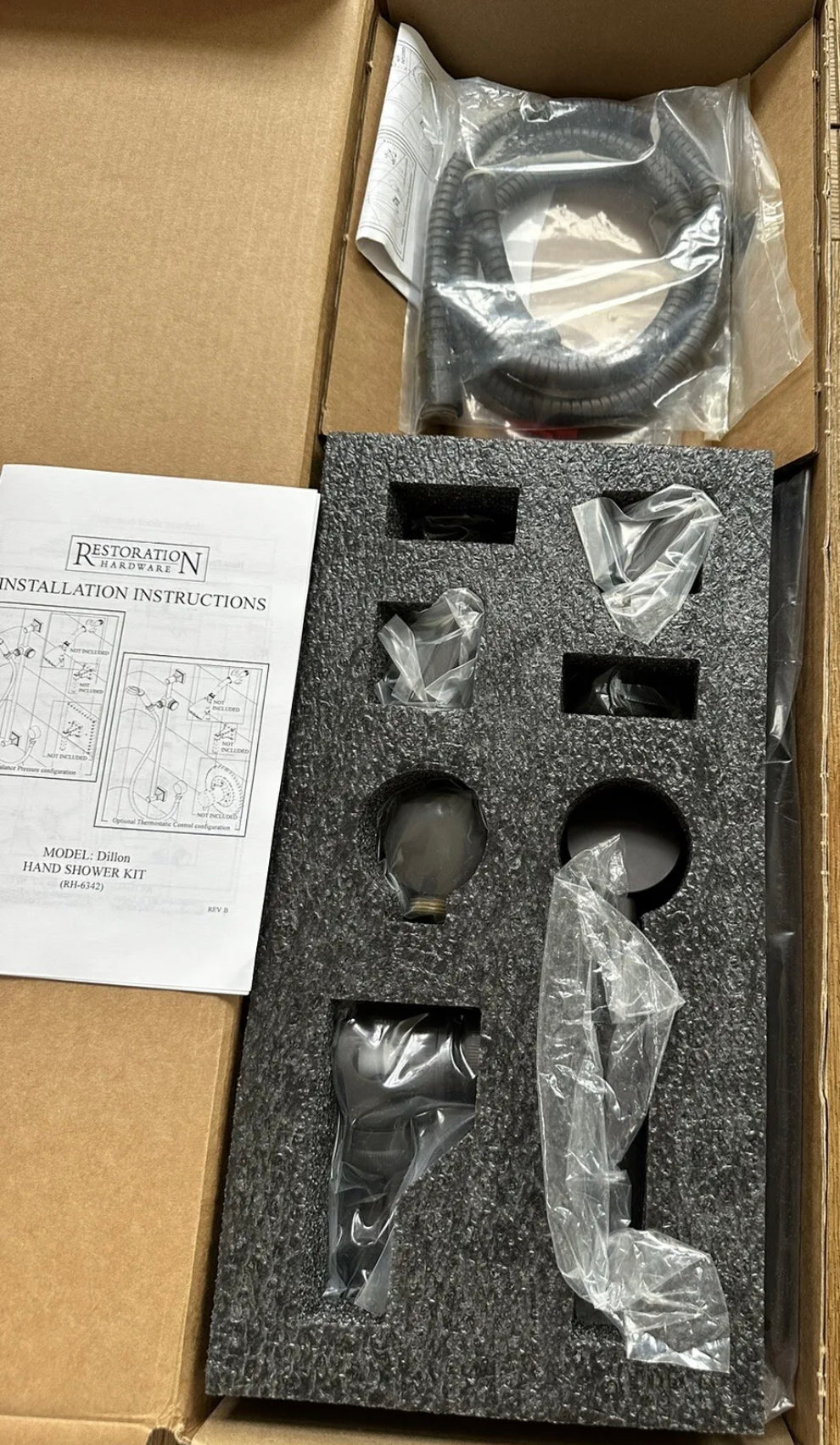 NWT RESTORATION HARDWARE DILLON Hand Held Shower Bathroom Remodel Flat Black