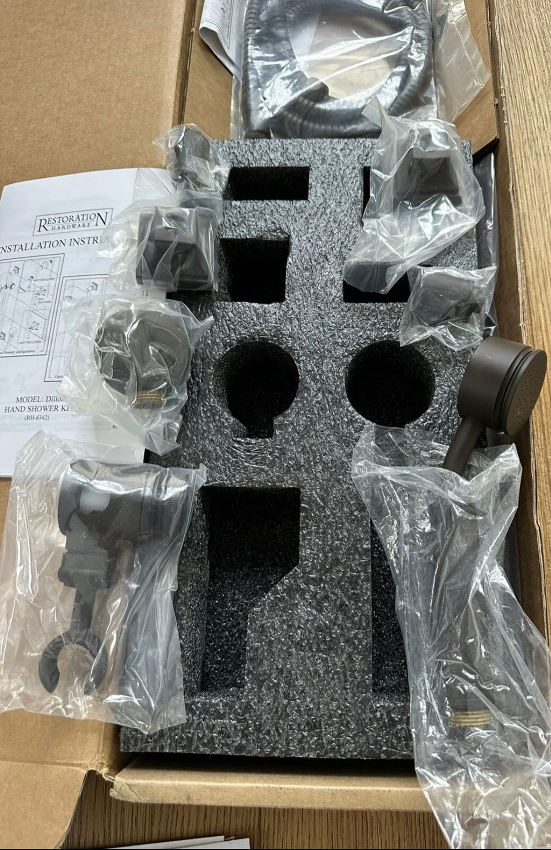 NWT RESTORATION HARDWARE DILLON Hand Held Shower Bathroom Remodel Flat Black
