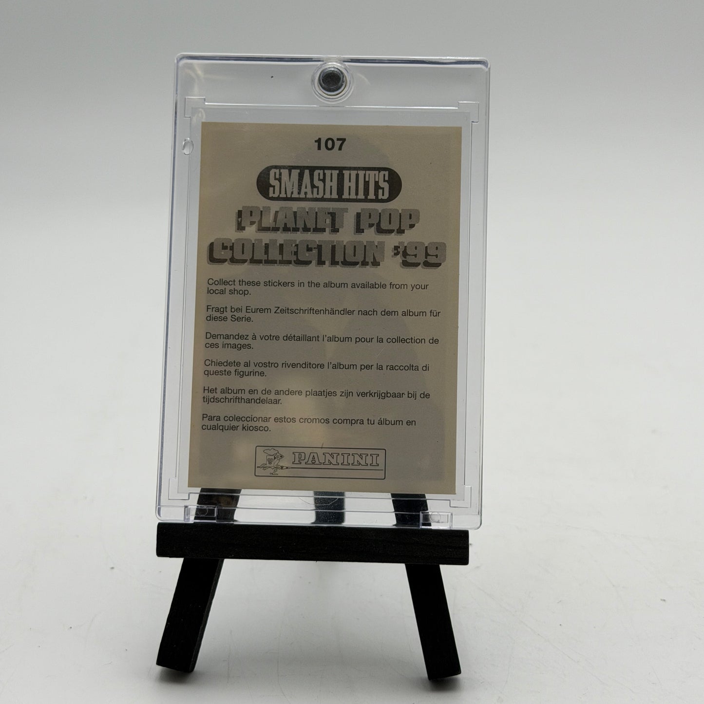 Panini Smash Hits #107 Planet Pop Collection '99 Puff Daddy