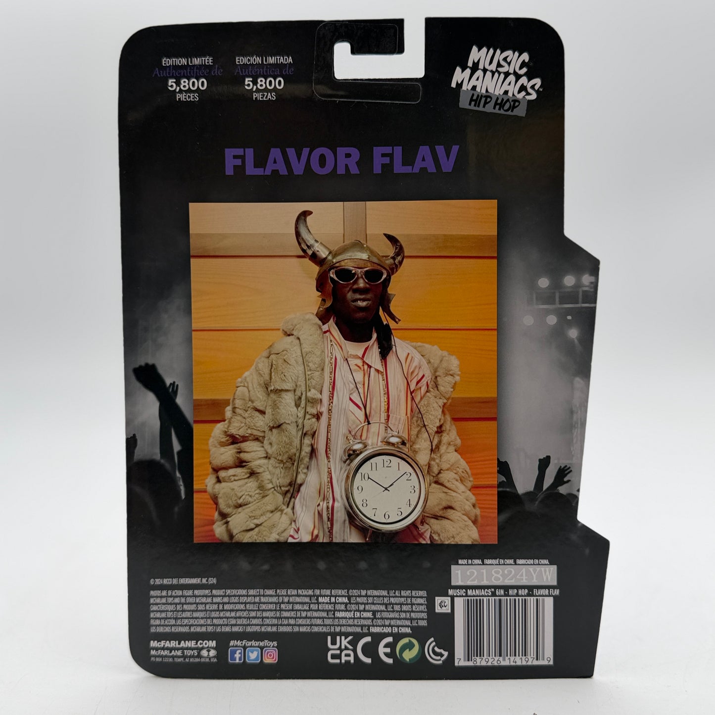 Music Maniacs Hip Hop Flavor Flav 6 Inch Action Figure - New In Box
