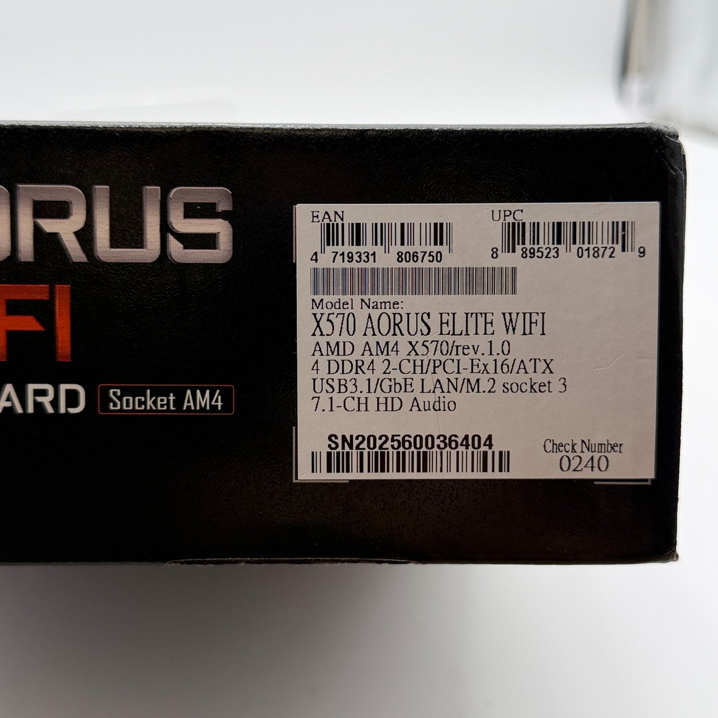 Gigabyte x570 Aorus Elite Wifi Gaming Motherboard - New In Box